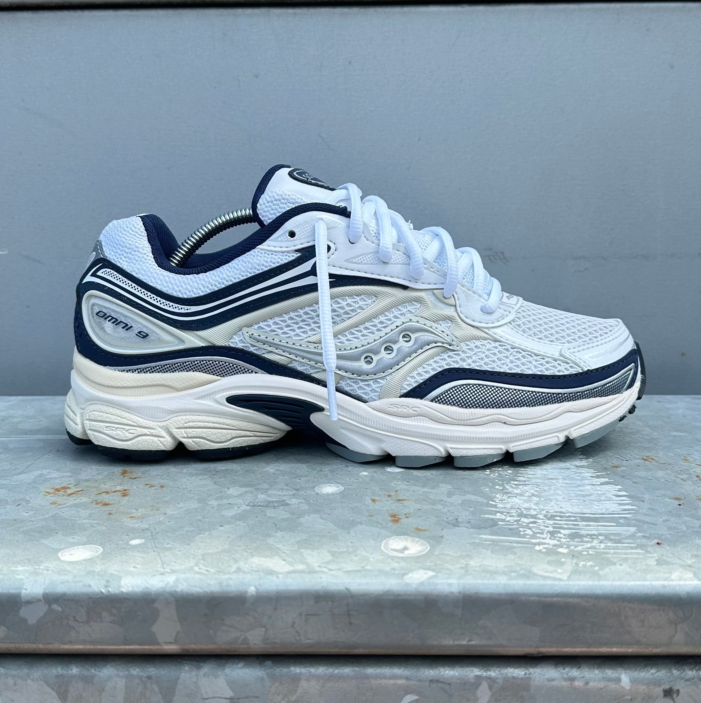 Saucony Progrid Trainers 'White & Navy'