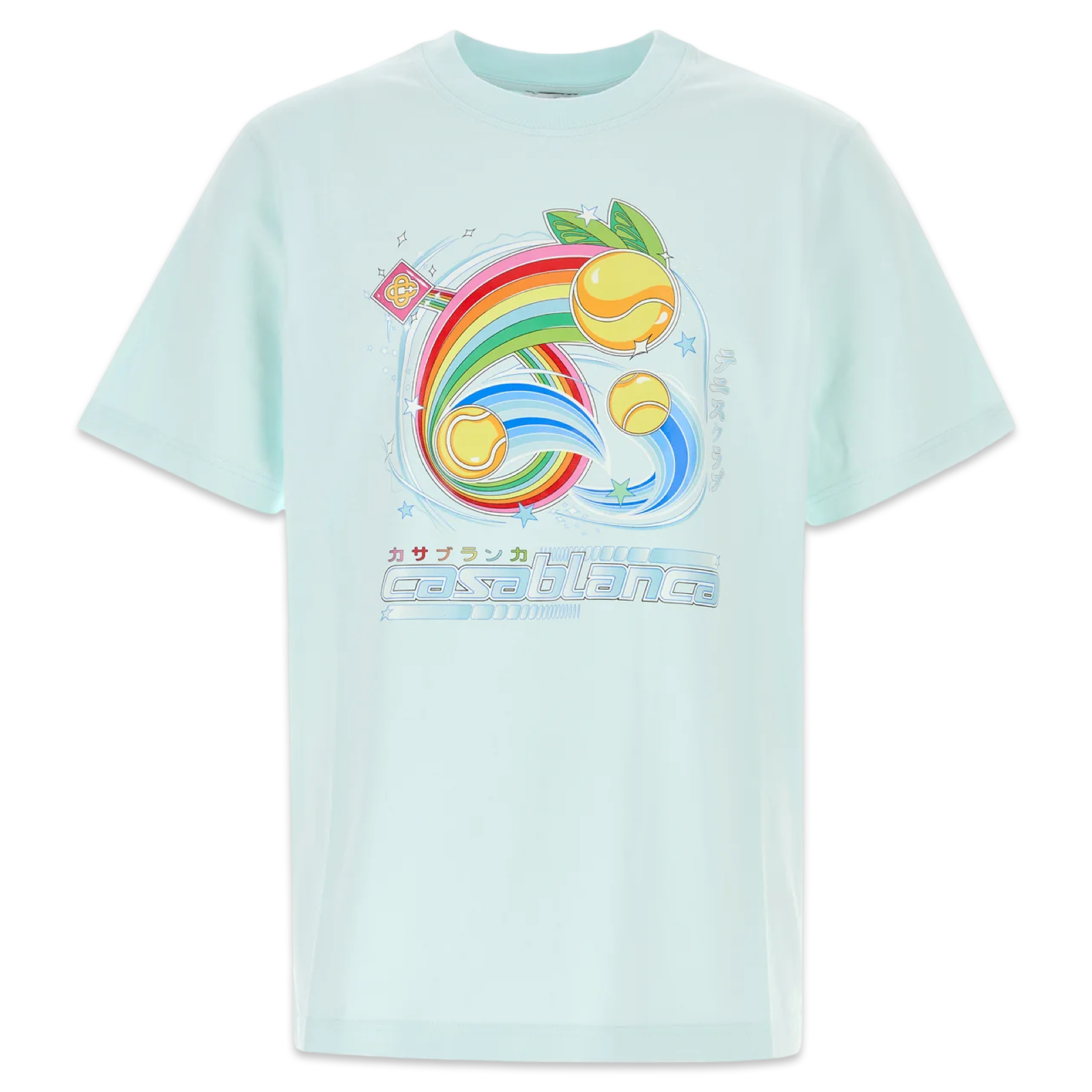 Casablanca Rainbow Logo T-Shirt 'Baby Blue'