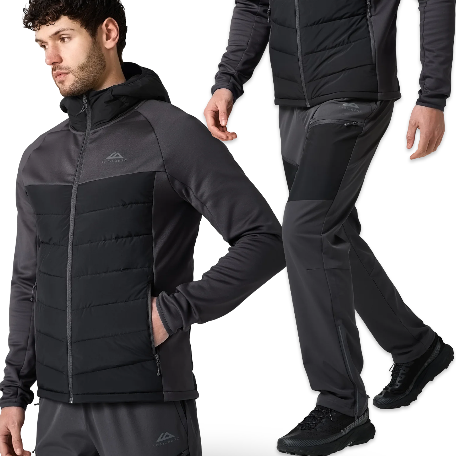 Trailberg Hybrid Winterised Tracksuit 'Black & Grey’