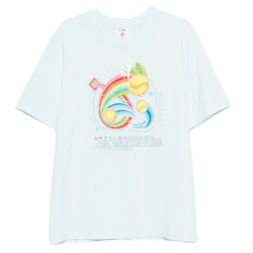 Casablanca Rainbow Logo T-Shirt 'Baby Blue'