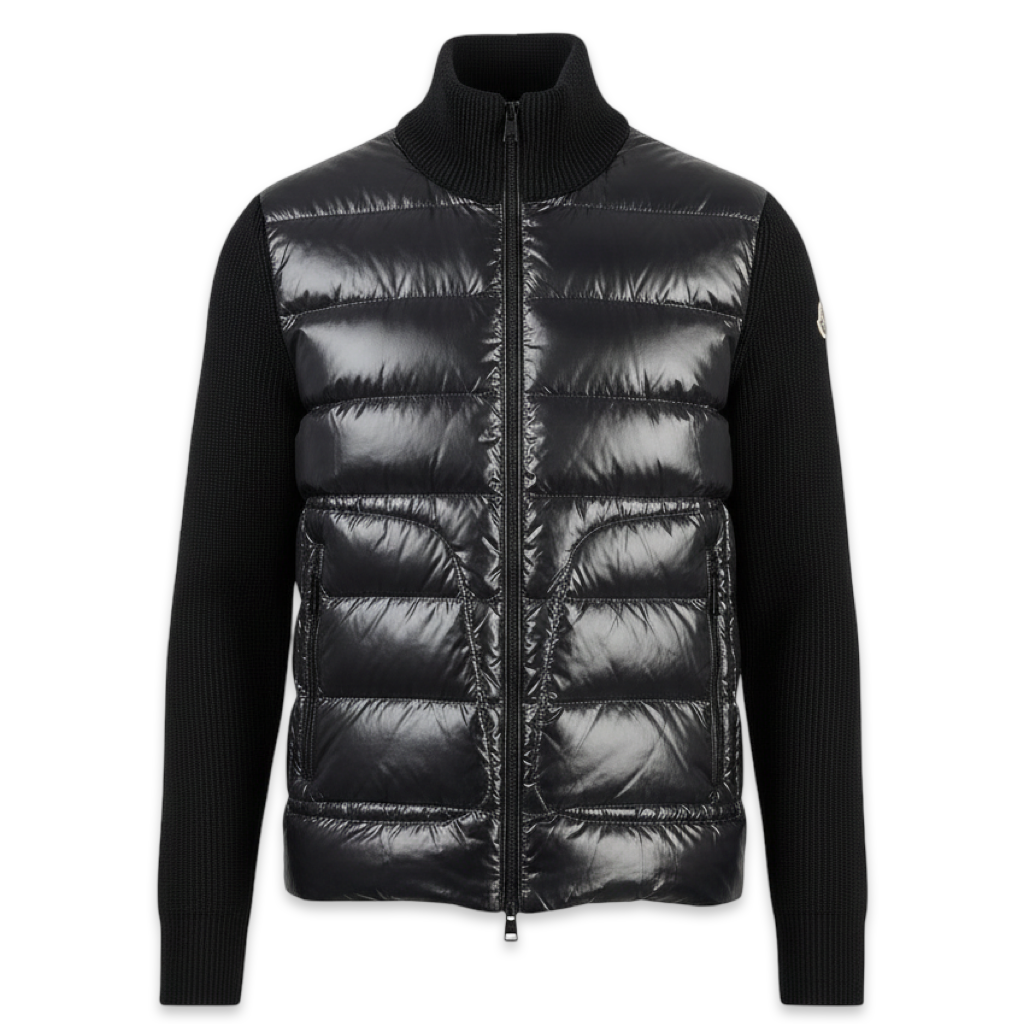 Moncler Tricot Laque Cardigan 'Black' Moncler Tricot Laque Cardigan 'Black'