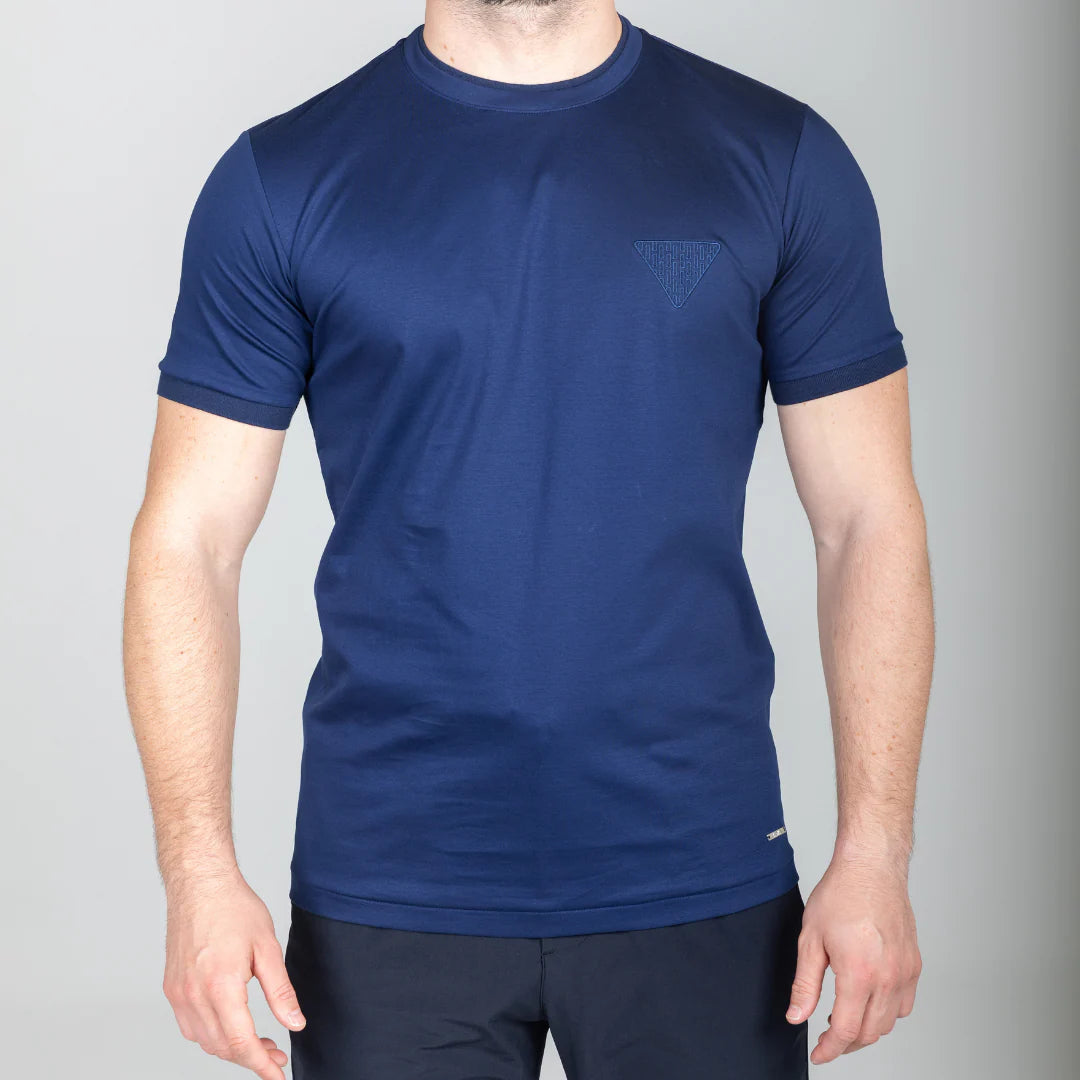 Lanka Mercerised Triangle T-Shirt 'Navy'