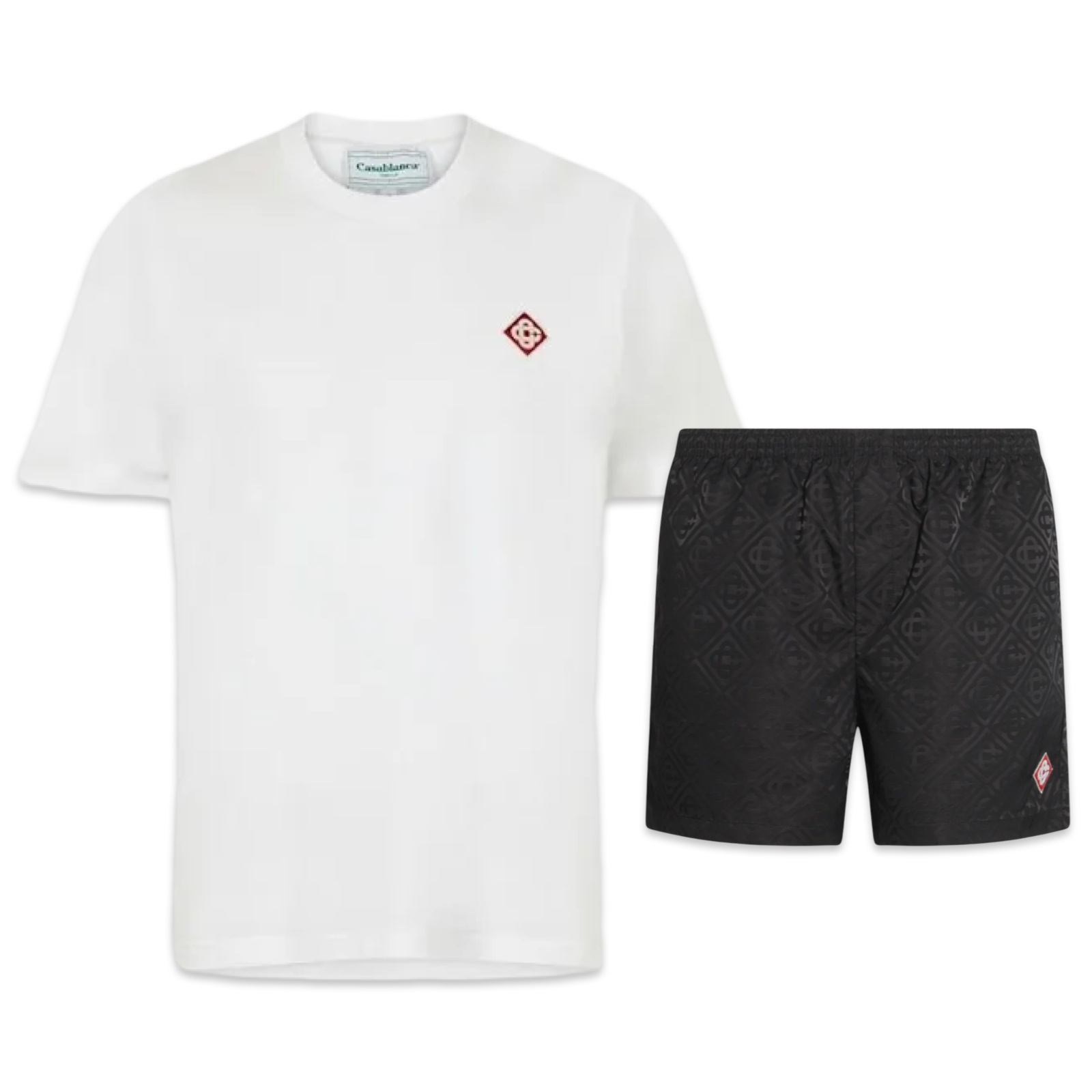 Casablanca Logo Monogram Swim Set 'Black/White'