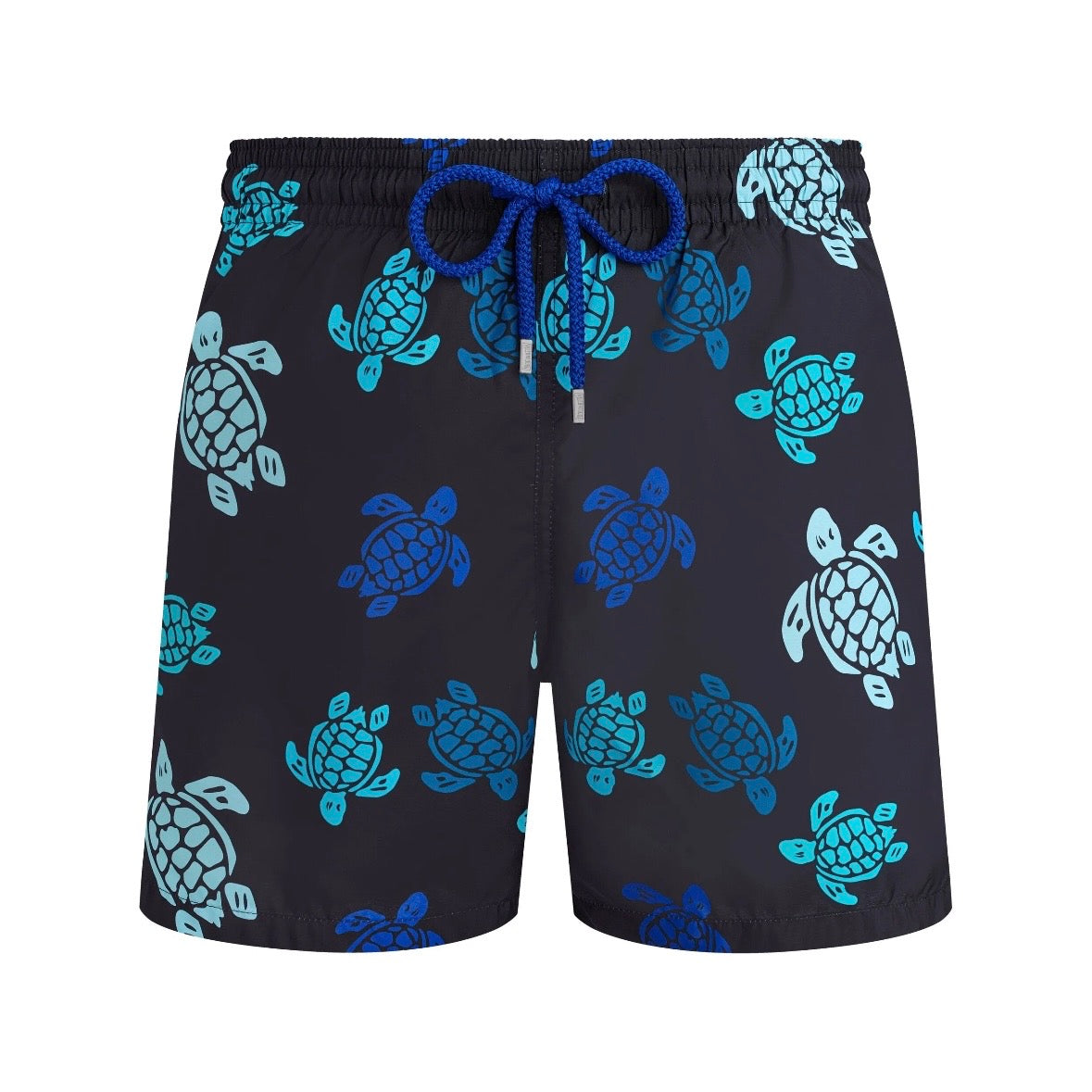 Vilebrequin Turtle Print Swim Shorts 'Black Aqua'