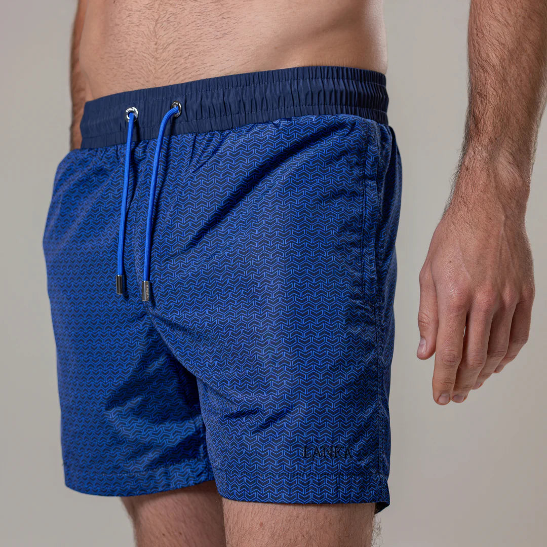 Lanka Chevron Shorts & Tee Set 'Blue Navy'