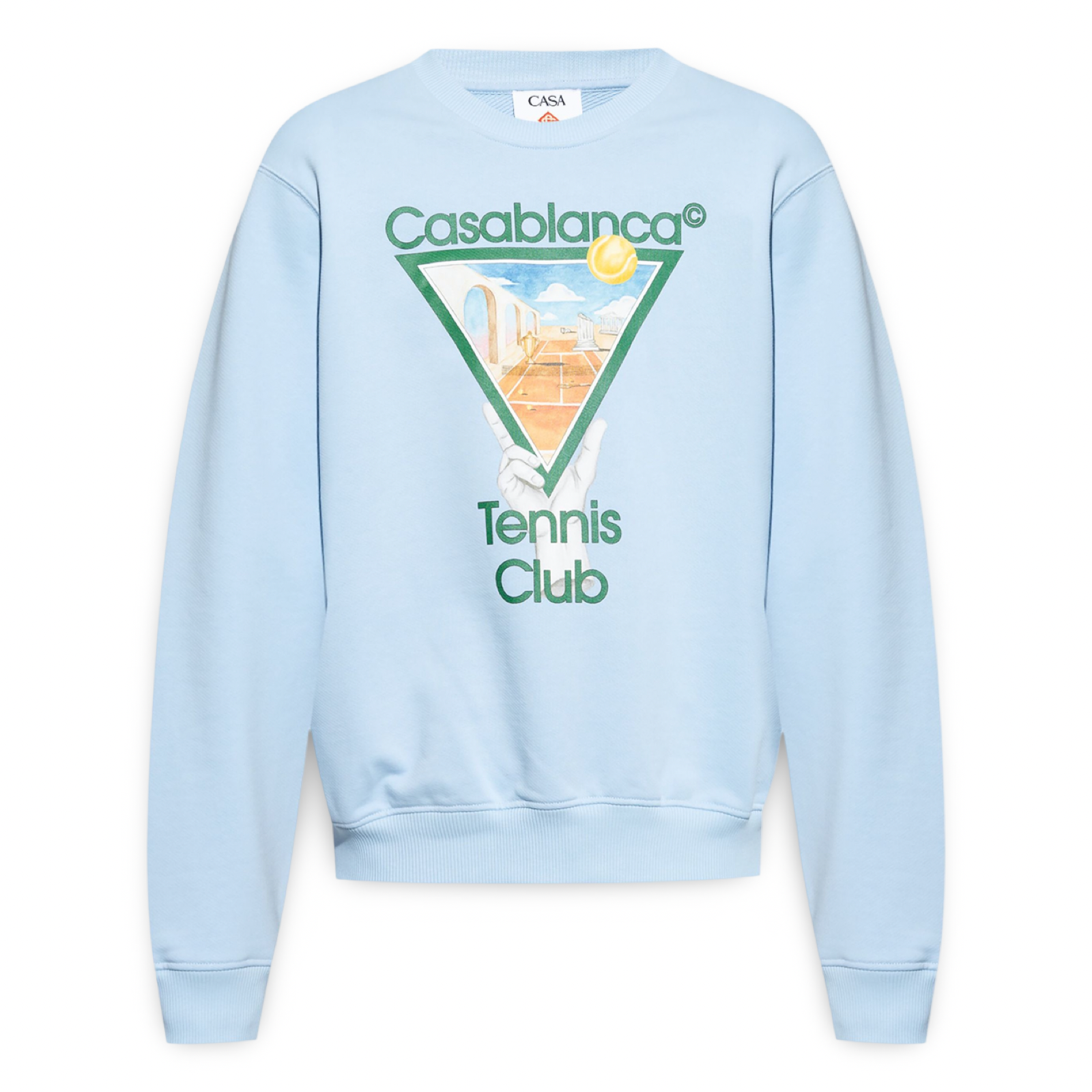 Casablanca Tennis Crewneck Jumper 'Baby Blue'