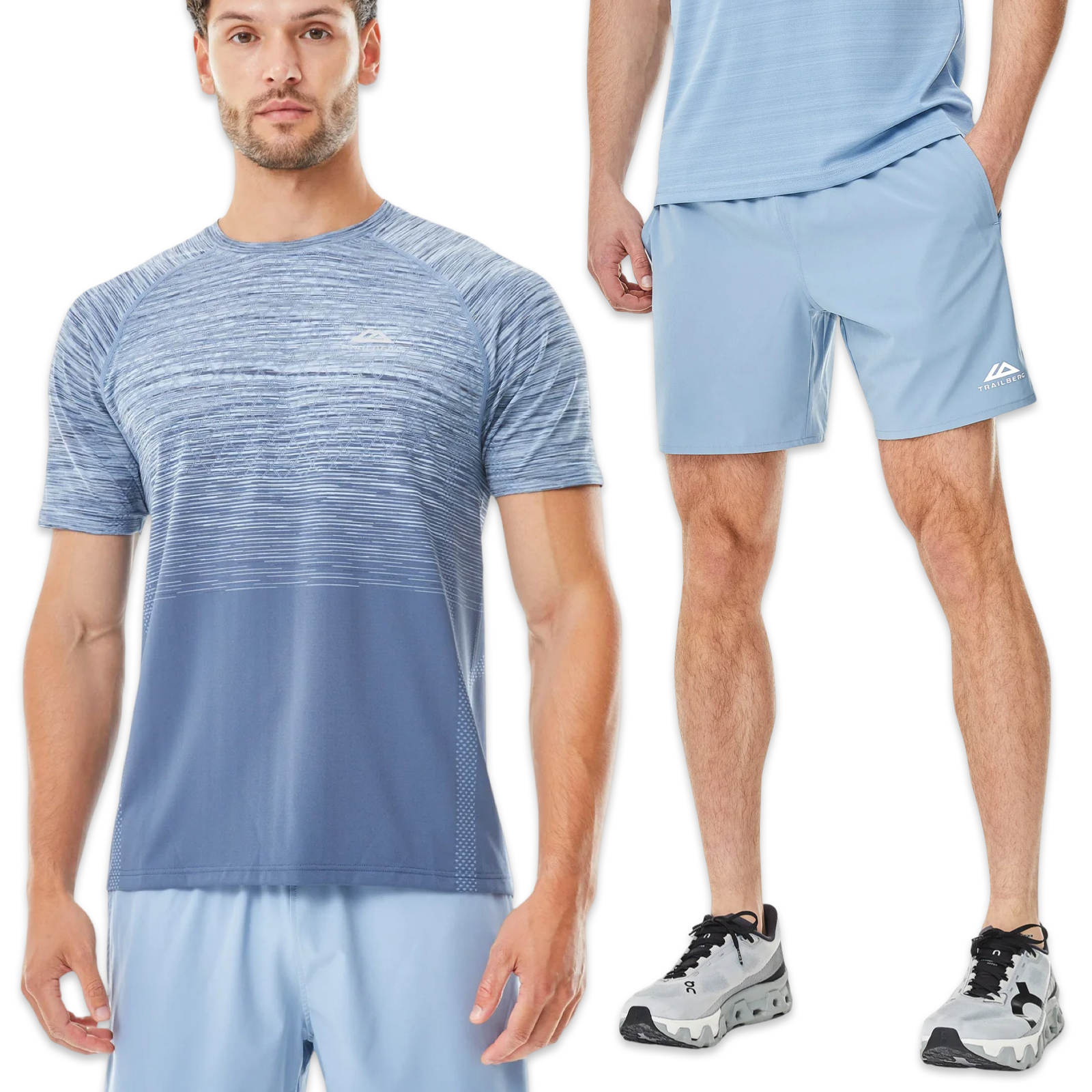 Trailberg Seamless T-Shirt & Shorts Set ‘Baby Blue’