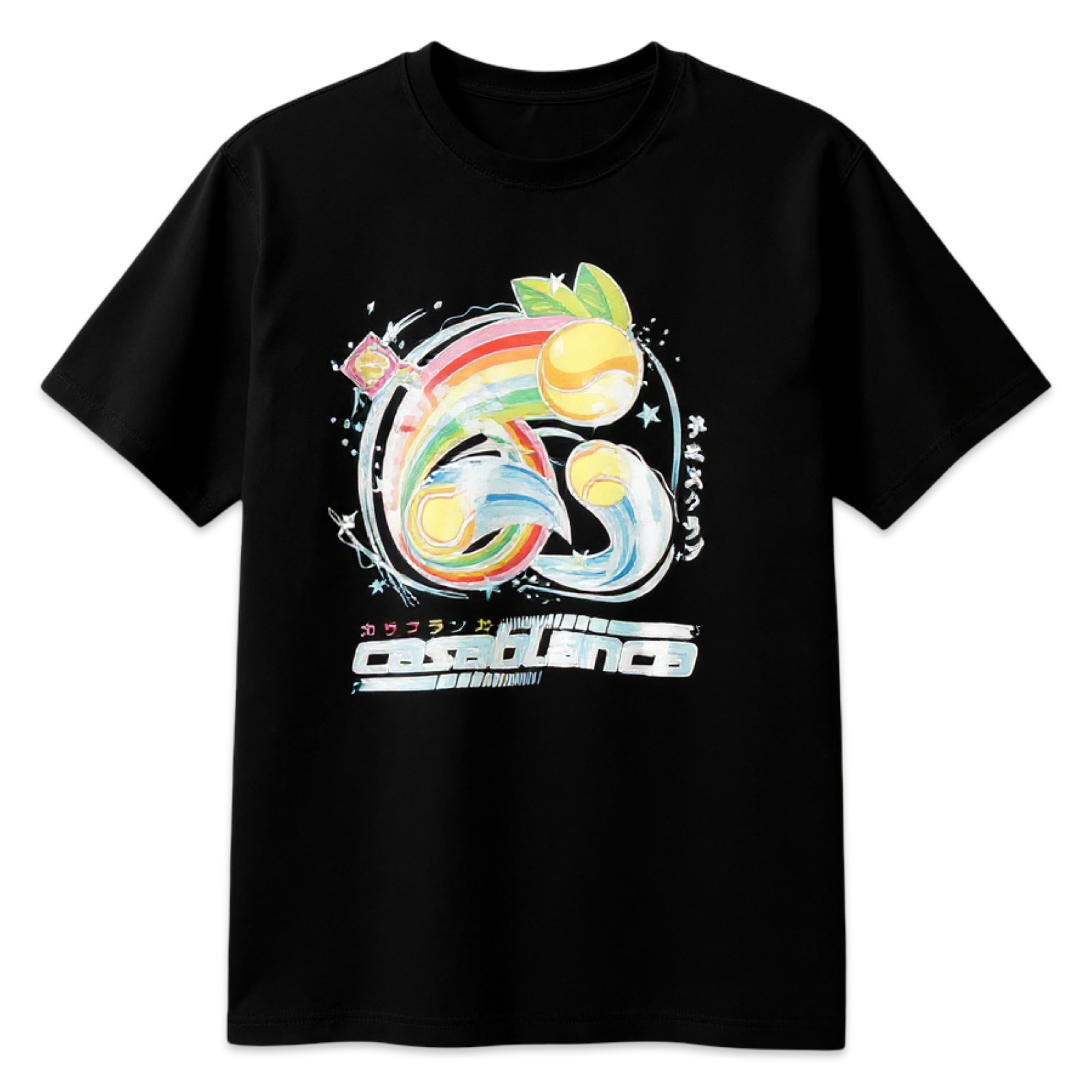 Casablanca Rainbow Logo T-Shirt 'Black'