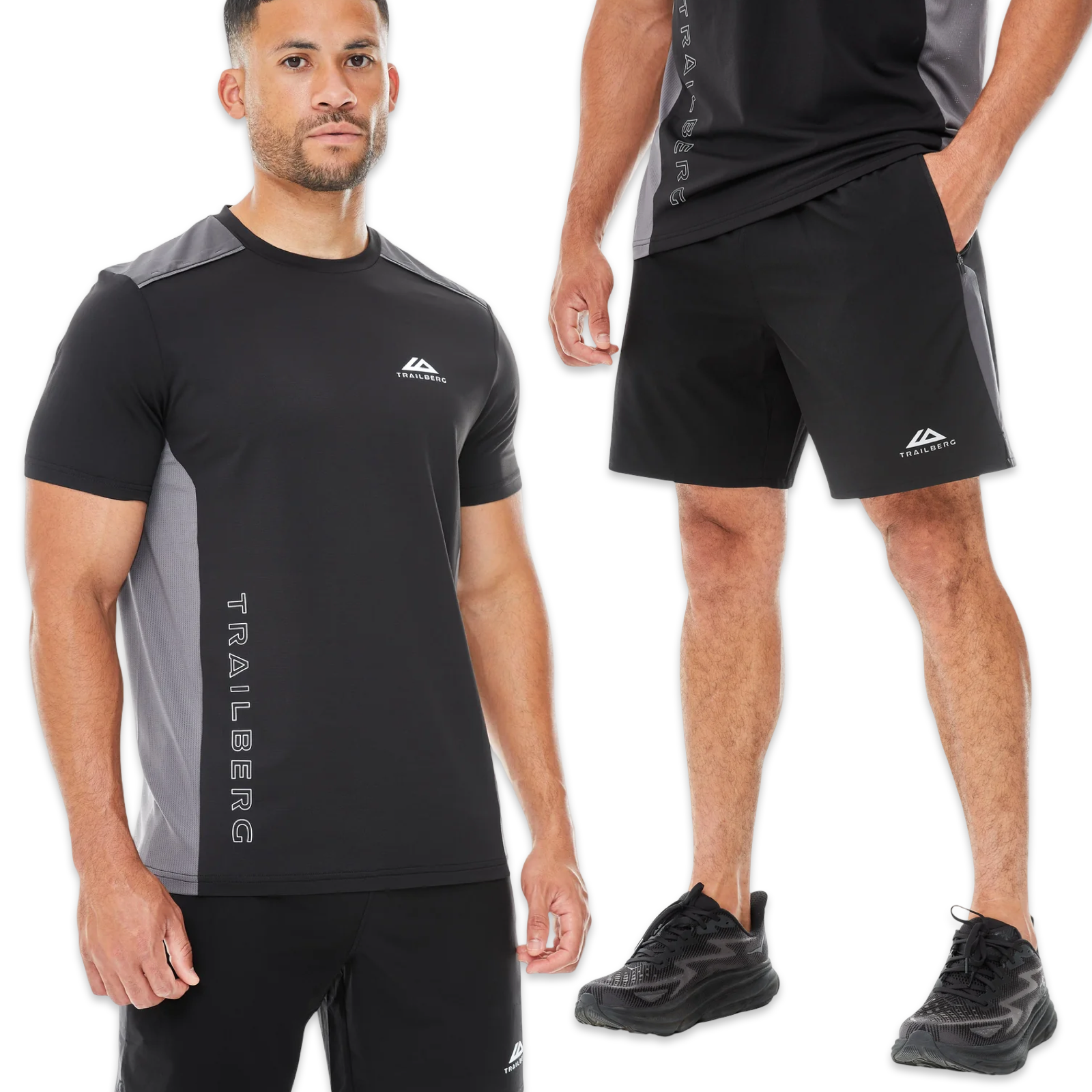 Trailberg Triathalon T-Shirt & Shorts Set 'Black'