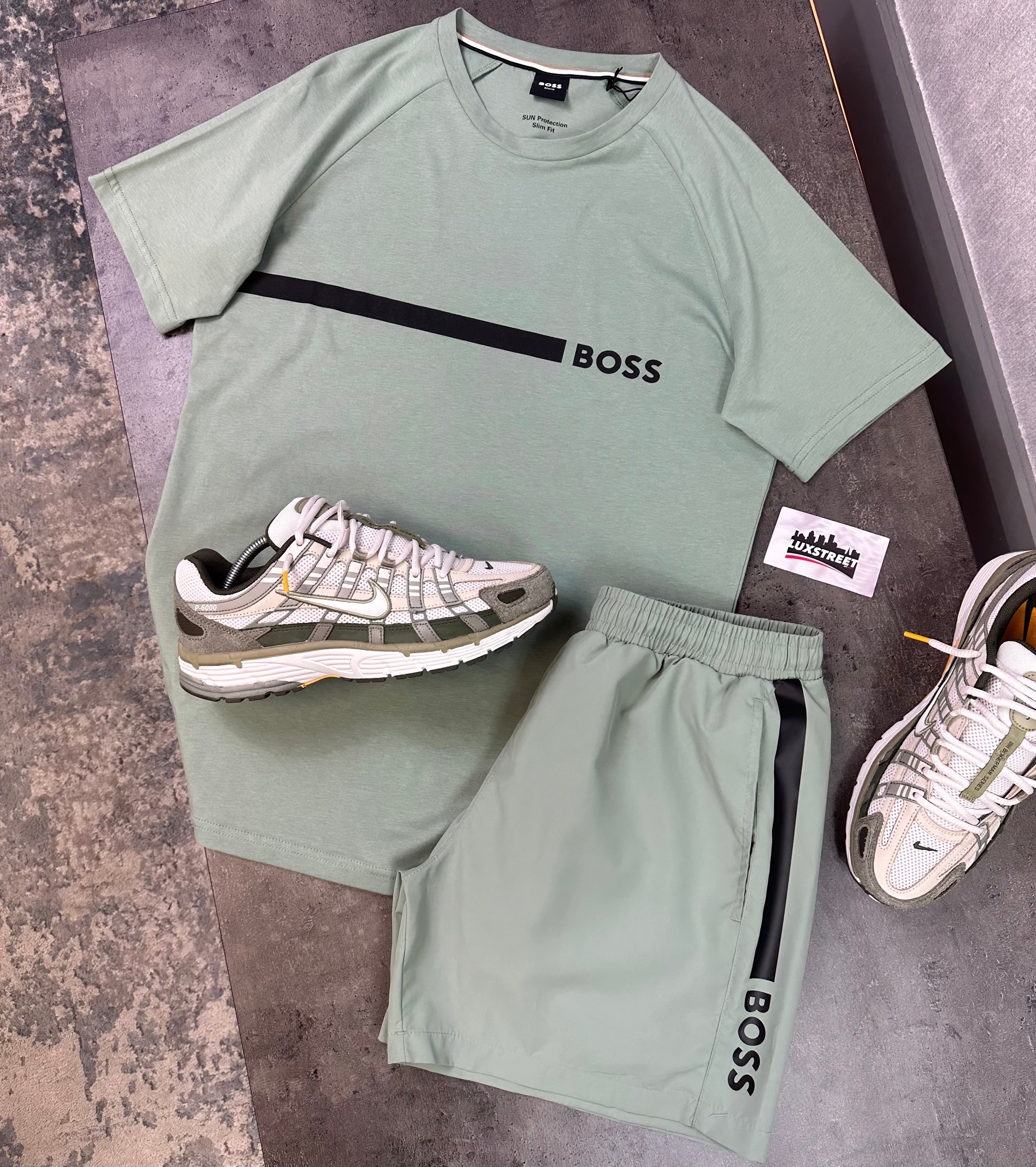 Hugo Boss Shorts & Tee Set ‘Olive’
