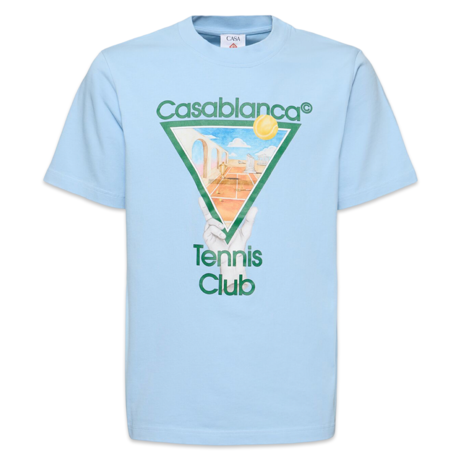 Tシャツ・カットソー Casablanca FW25 Casablanca Tennis Polo (MPF25KW100201 BLUE) Merino Knit Tennis Polo Shirt – Casablanca