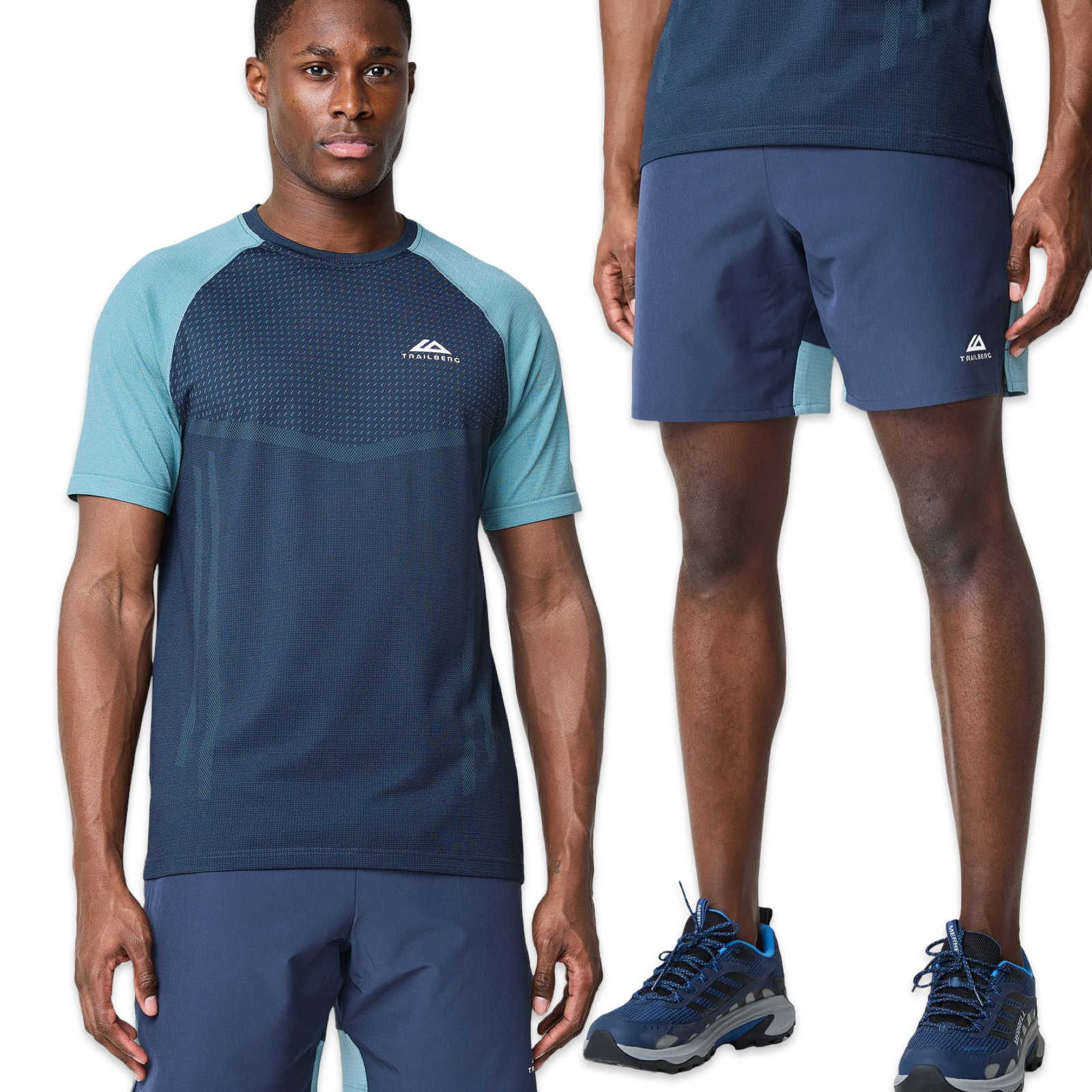 Trailberg Rapid T-Shirt & Shorts Set ‘Navy Aqua’