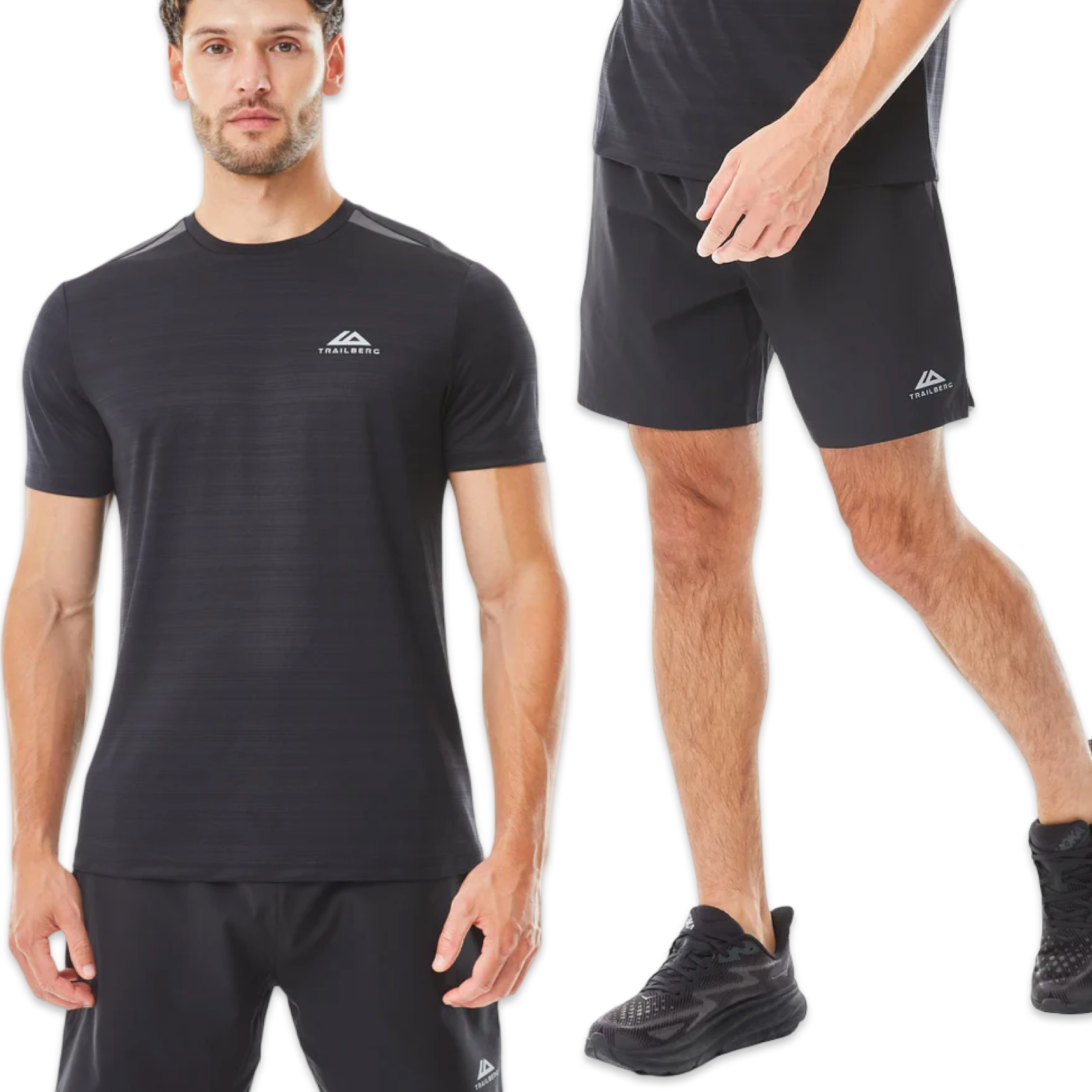 Trailberg Cloud T-Shirt & Shorts Set 'Black'