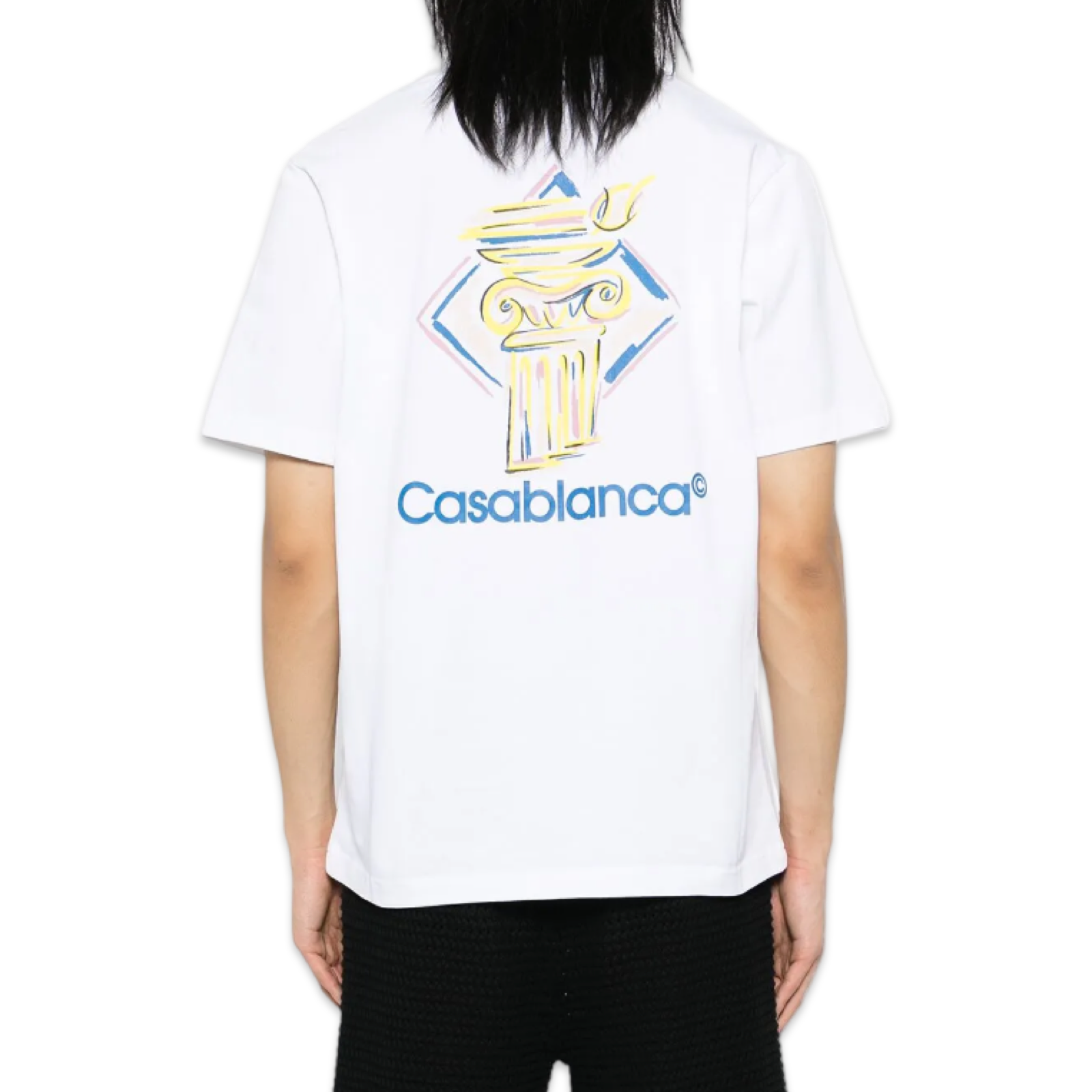 Casablanca Diamond Column T-Shirt 'White'