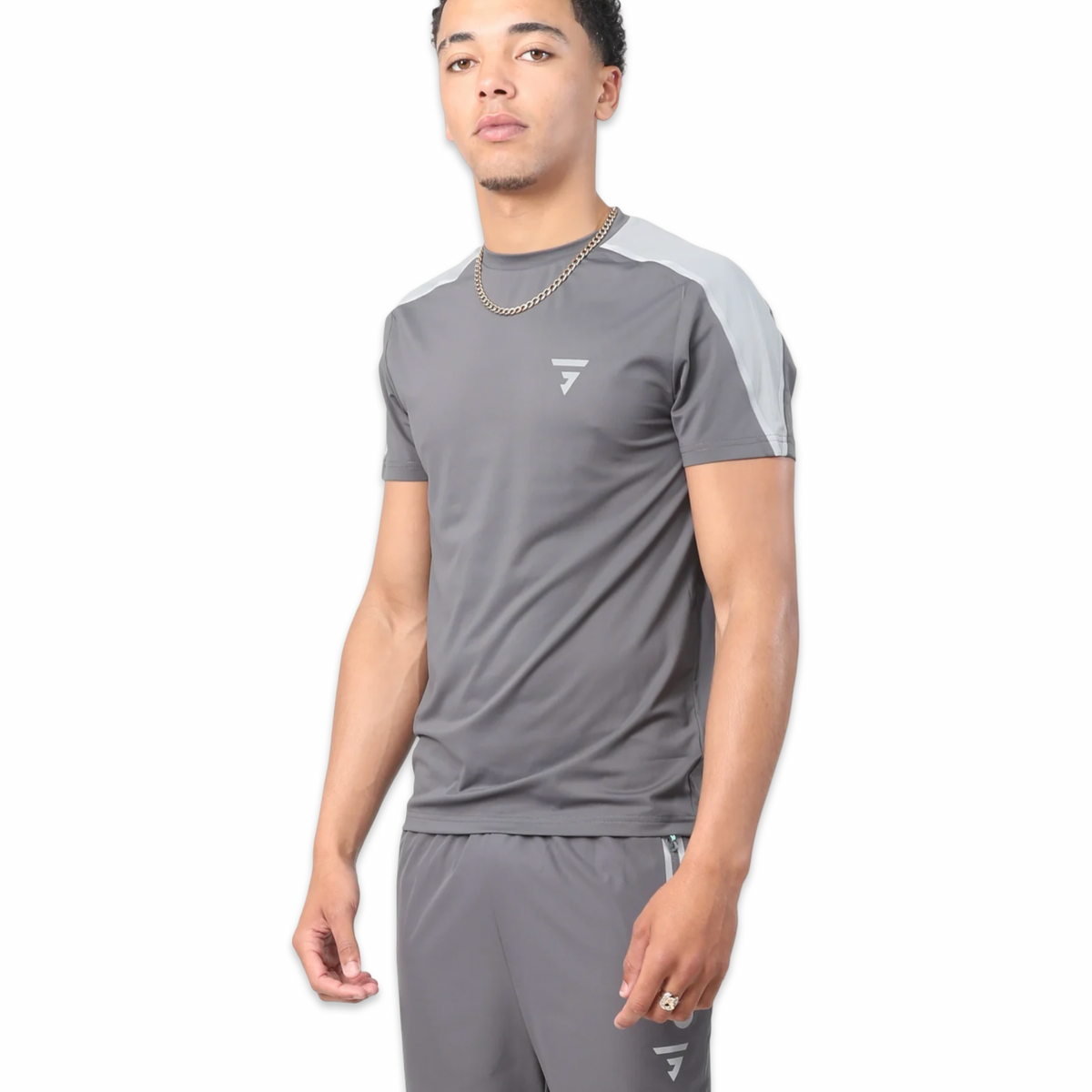 Griid Reflect T-Shirt 'Dark Grey/Mint'