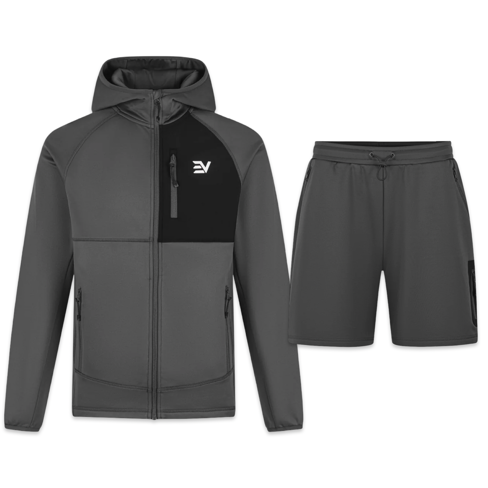 Envi-1 Edge Hoodie & Shorts Set ‘Grey/Black’