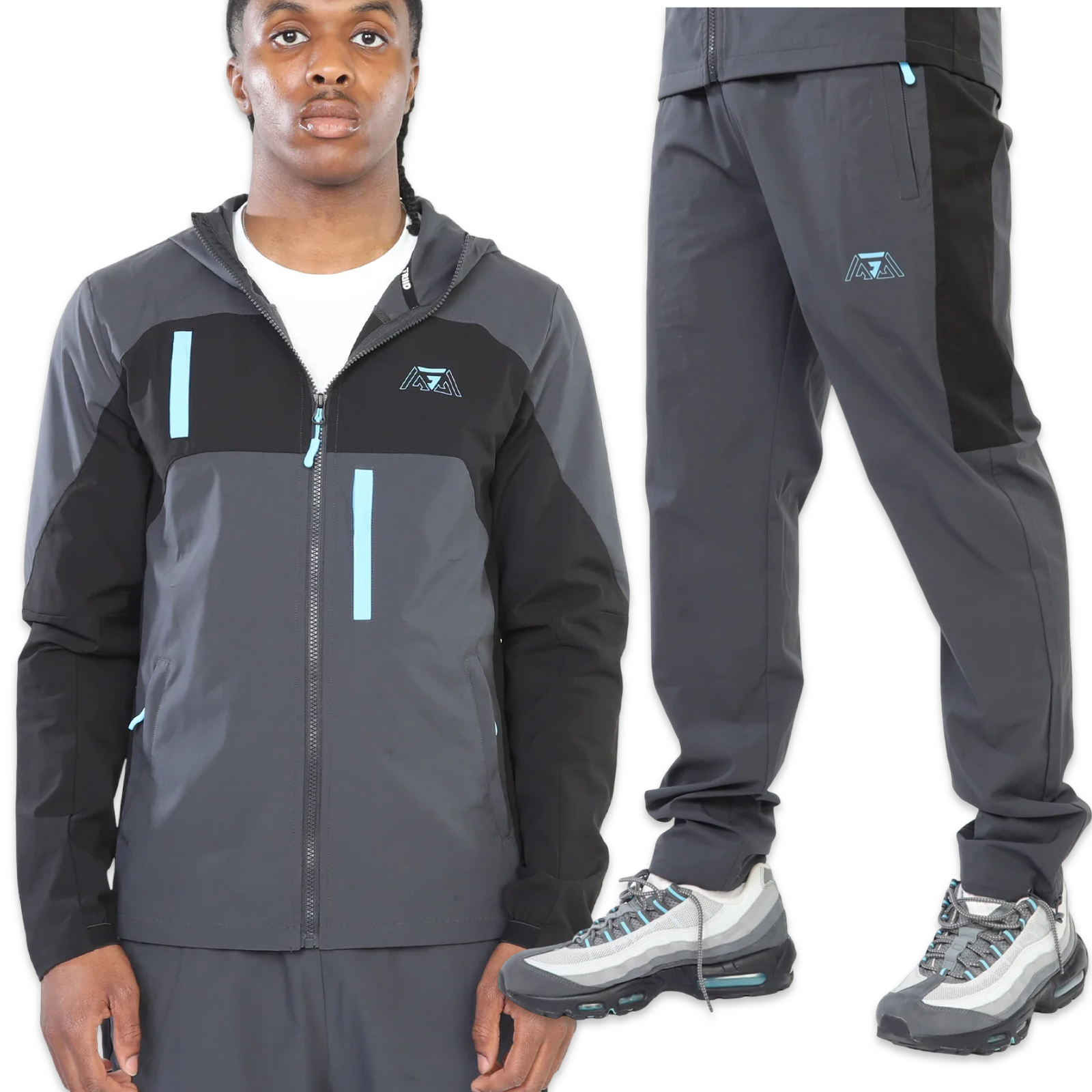 Griid Ridge Tracksuit 'Grey & Blue’