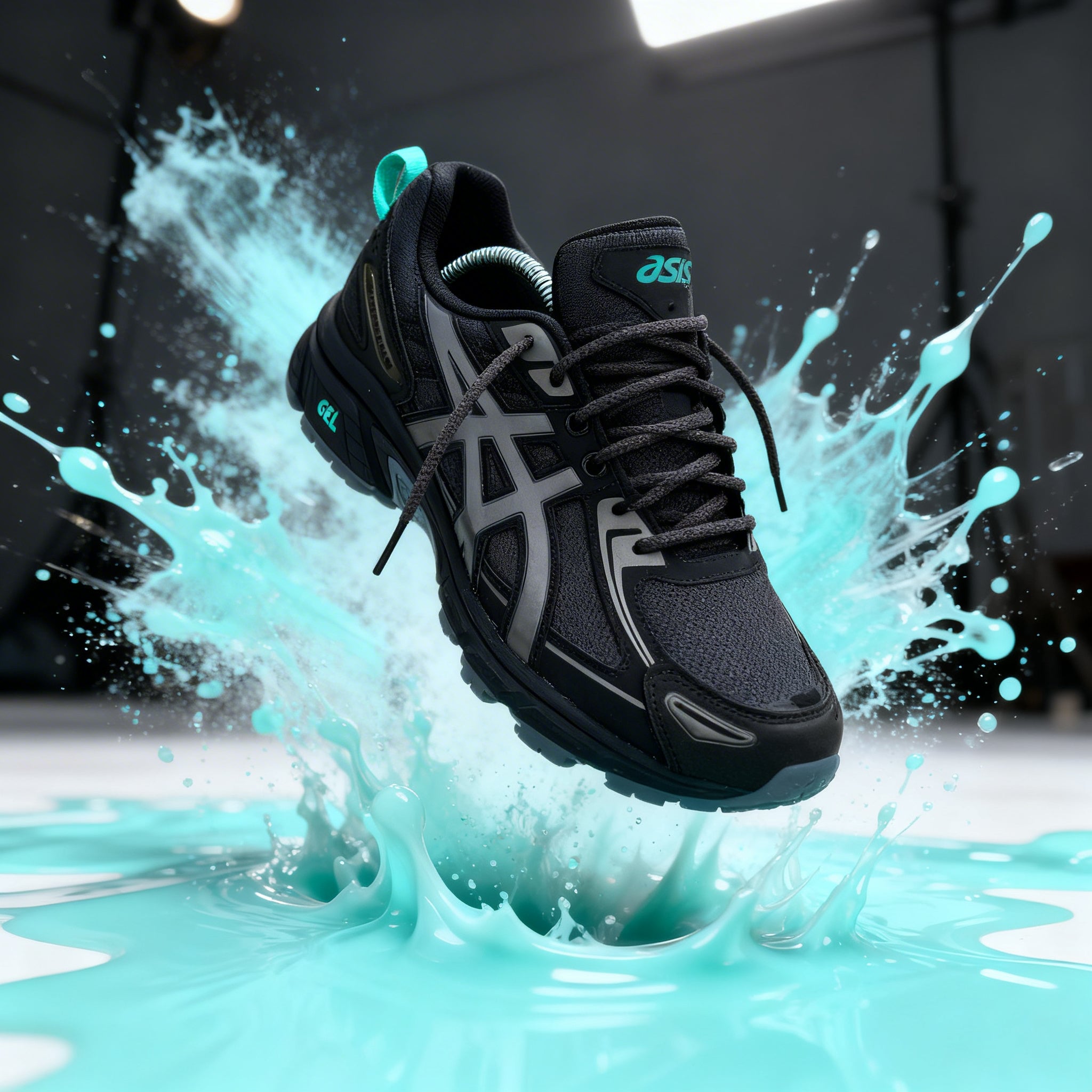 Asics Gel Trainers 'Black Aqua’