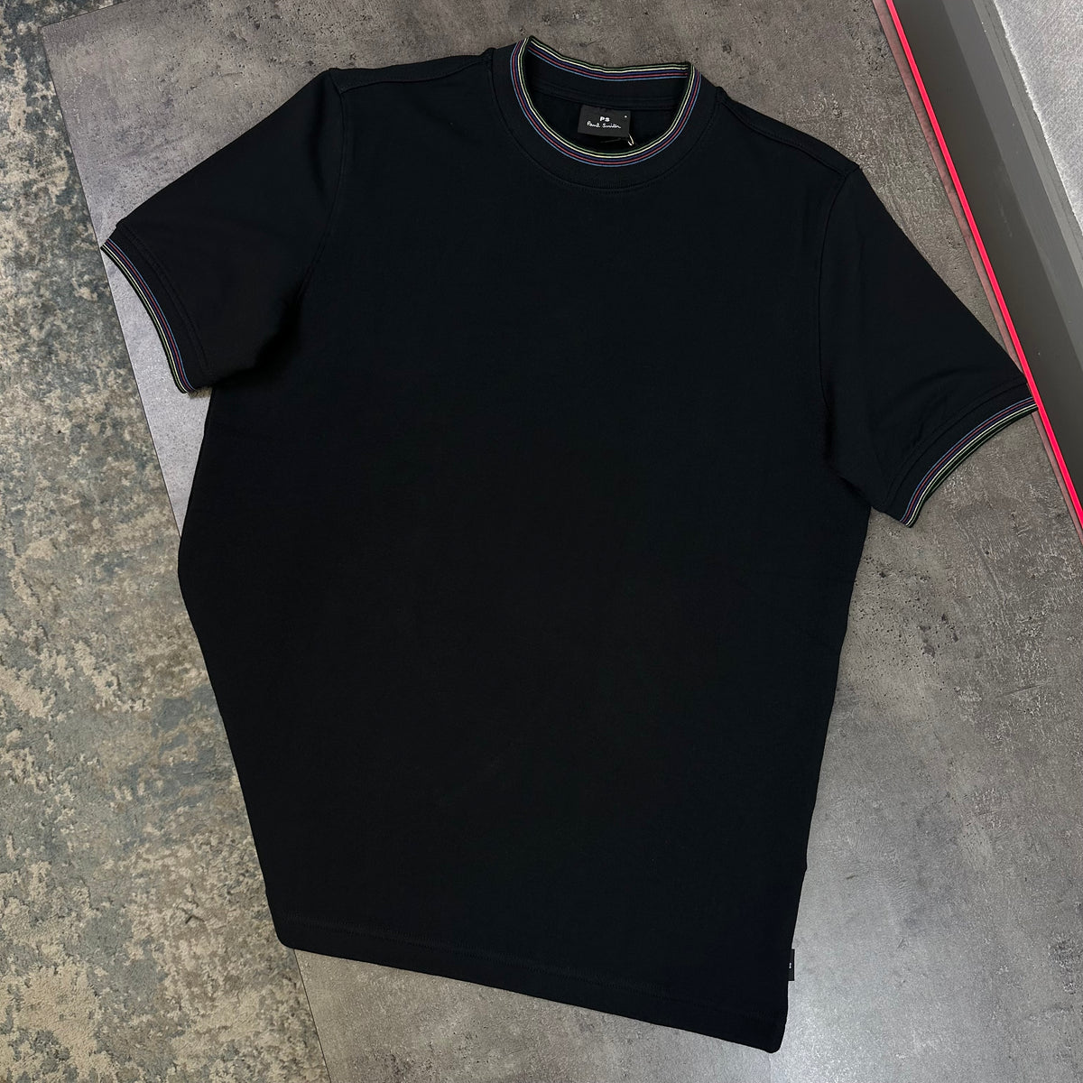 Paul Smith Stripe Trim T-Shirt ‘Black’