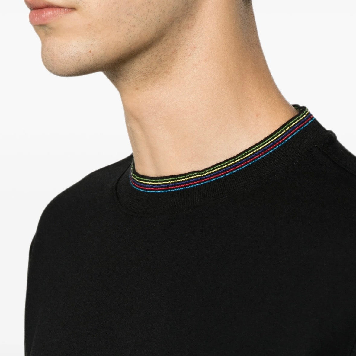 Paul Smith Stripe Trim T-Shirt ‘Black’