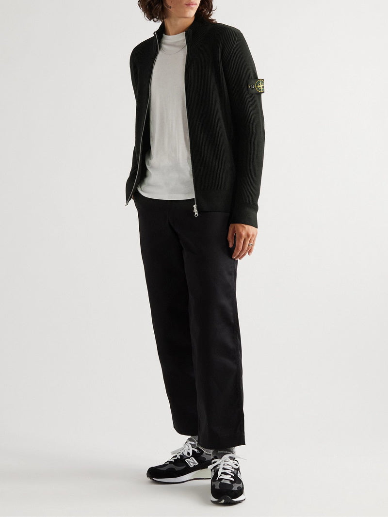 Stone Island Full Zip Cardigan 'Black Charcoal'