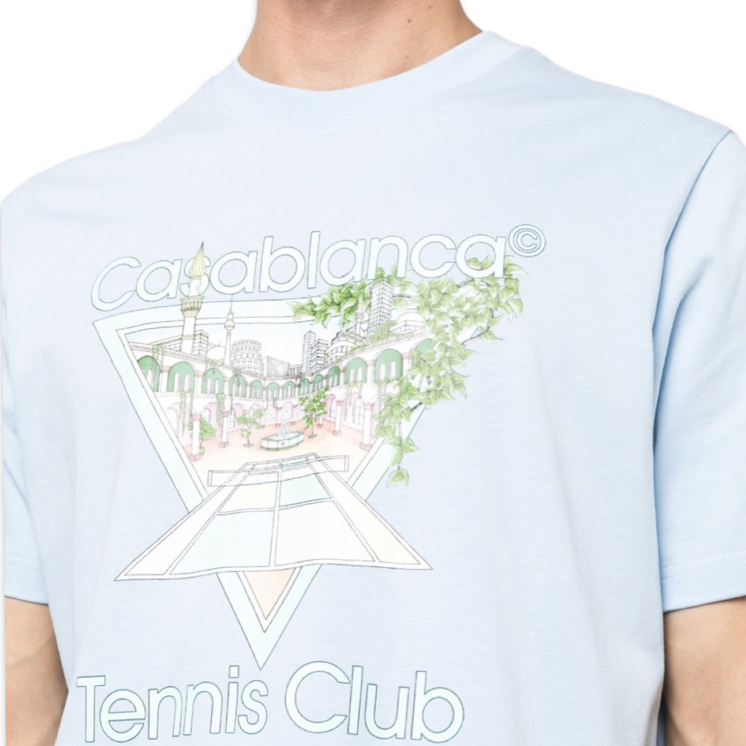 Casablanca Tennis Club T-shirt 'Baby Blue’