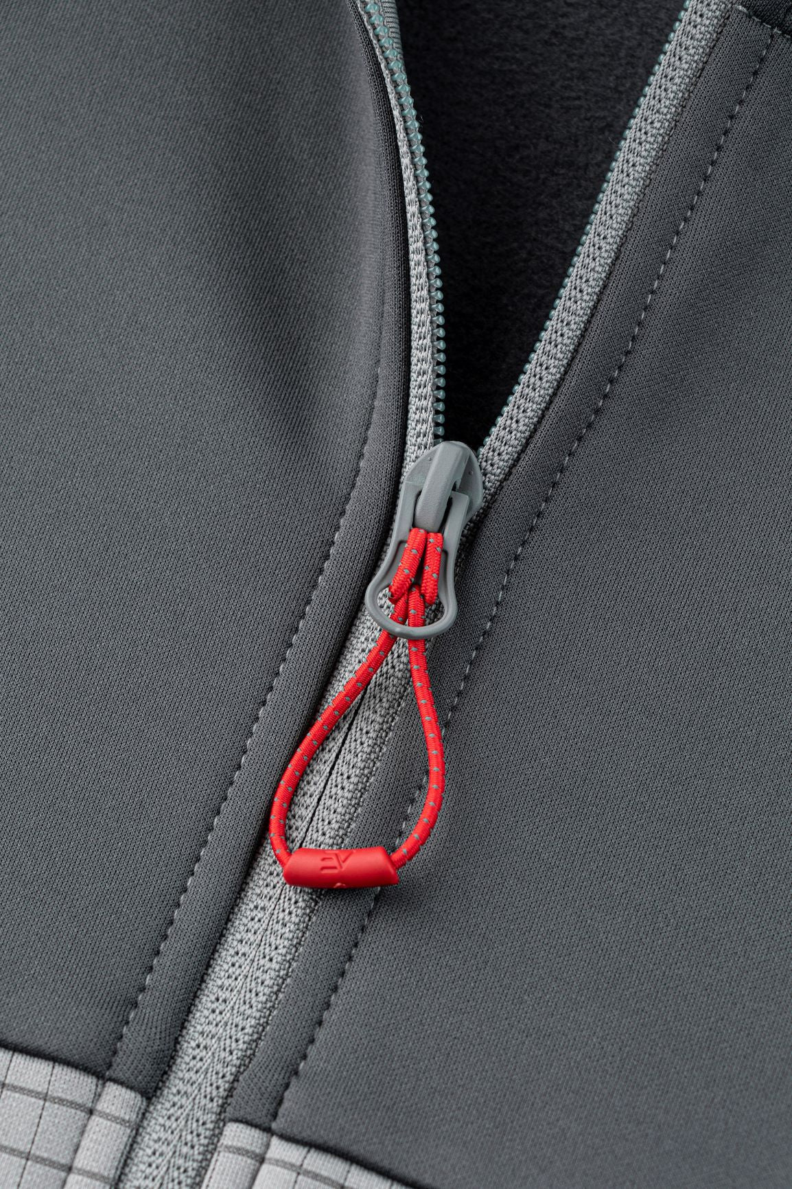 Envi-1 Metric Fleece Track Jacket ‘Light Grey /Dark Grey/ Red’