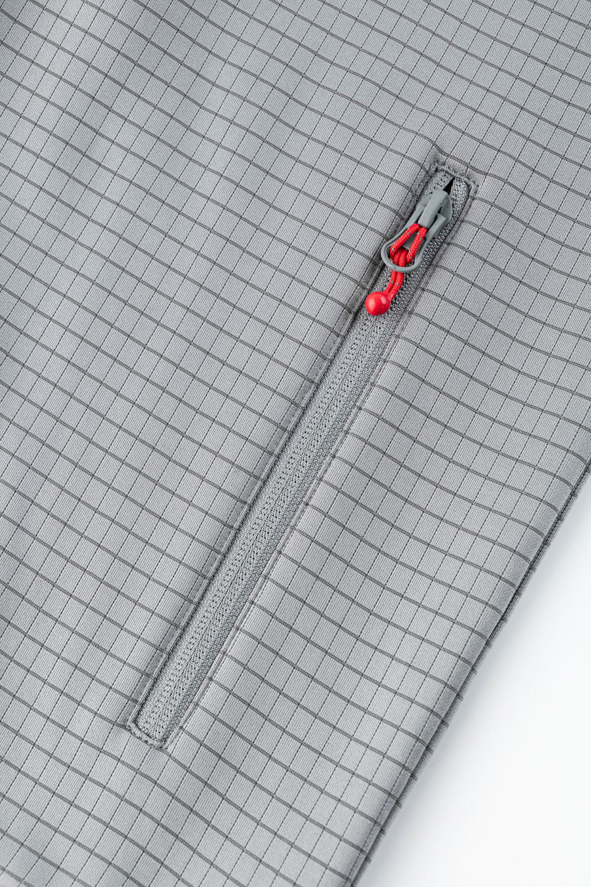 Envi-1 Metric Fleece Track Jacket ‘Light Grey /Dark Grey/ Red’