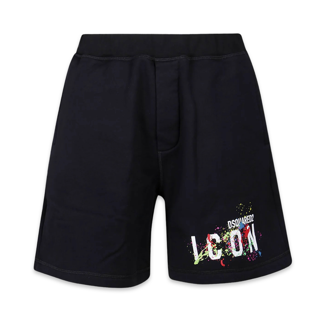 Short Dsquared2 Icon Splatter Logo 'Noir'