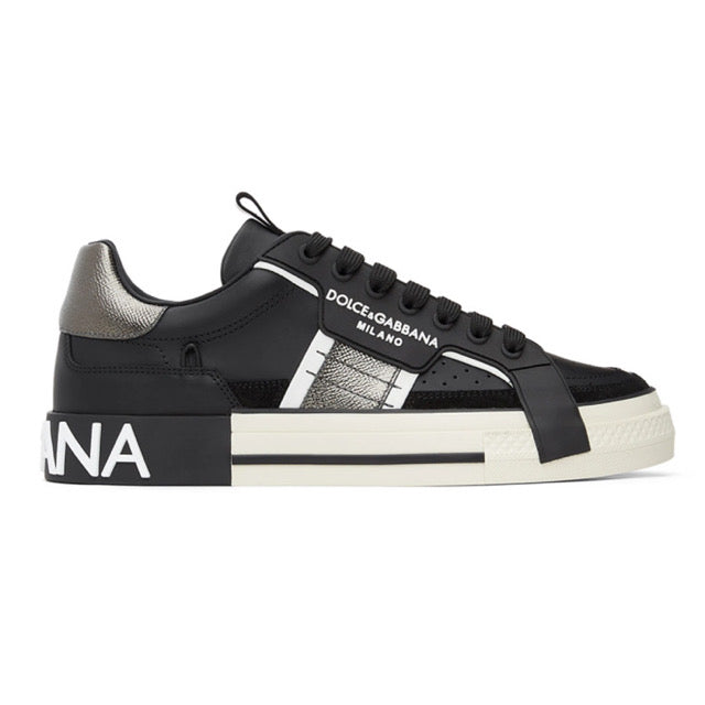 Dolce Gabbana Black Leather NS1 sneakers
