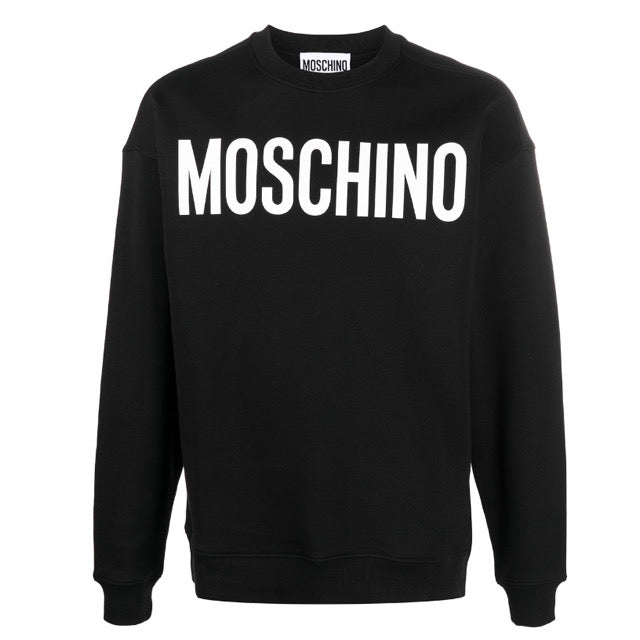 Moschino Sweat-shirt à col rond avec logo 'Noir'