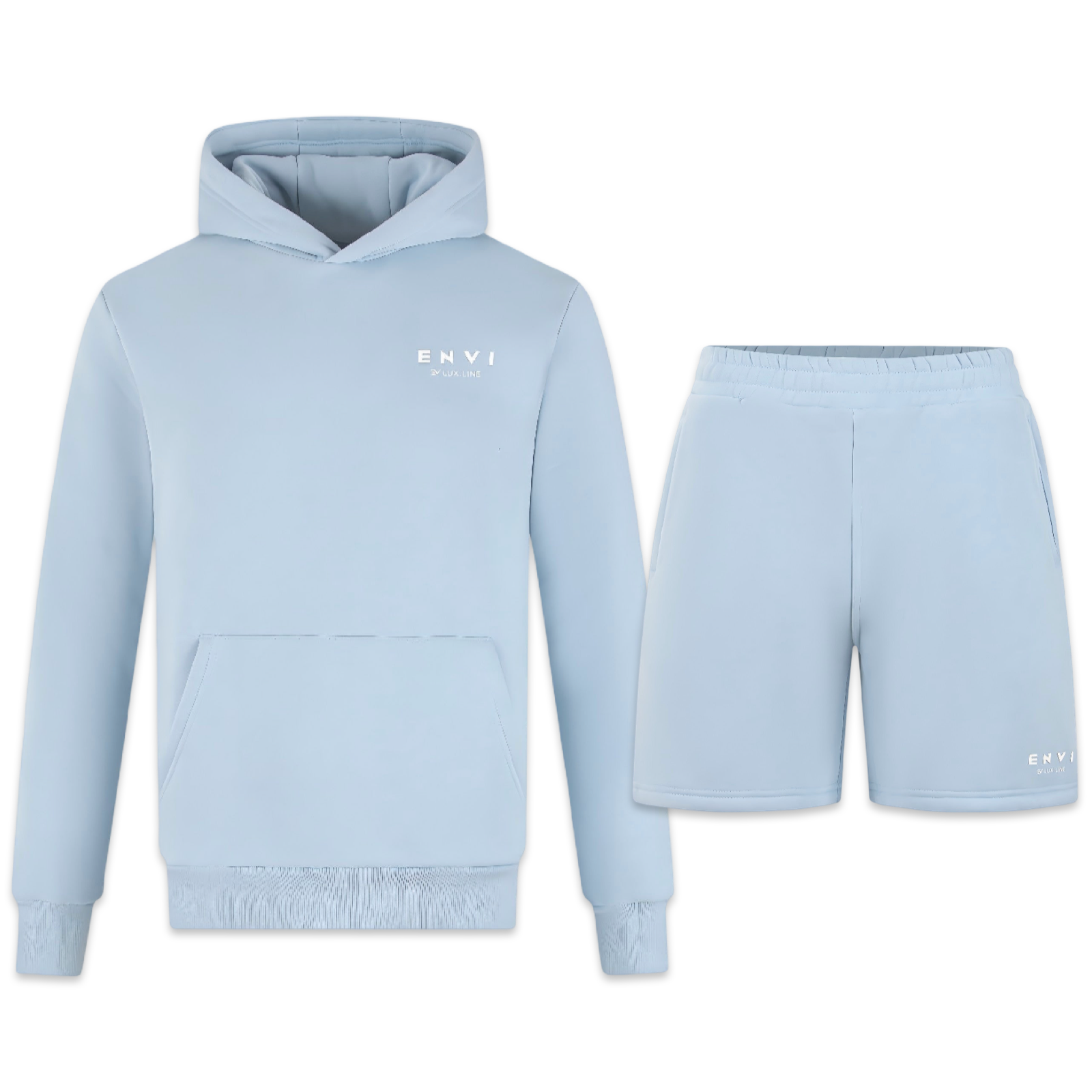 Envi-1 Luxe Line Hoodie & Shorts Set 'Baby Blue'