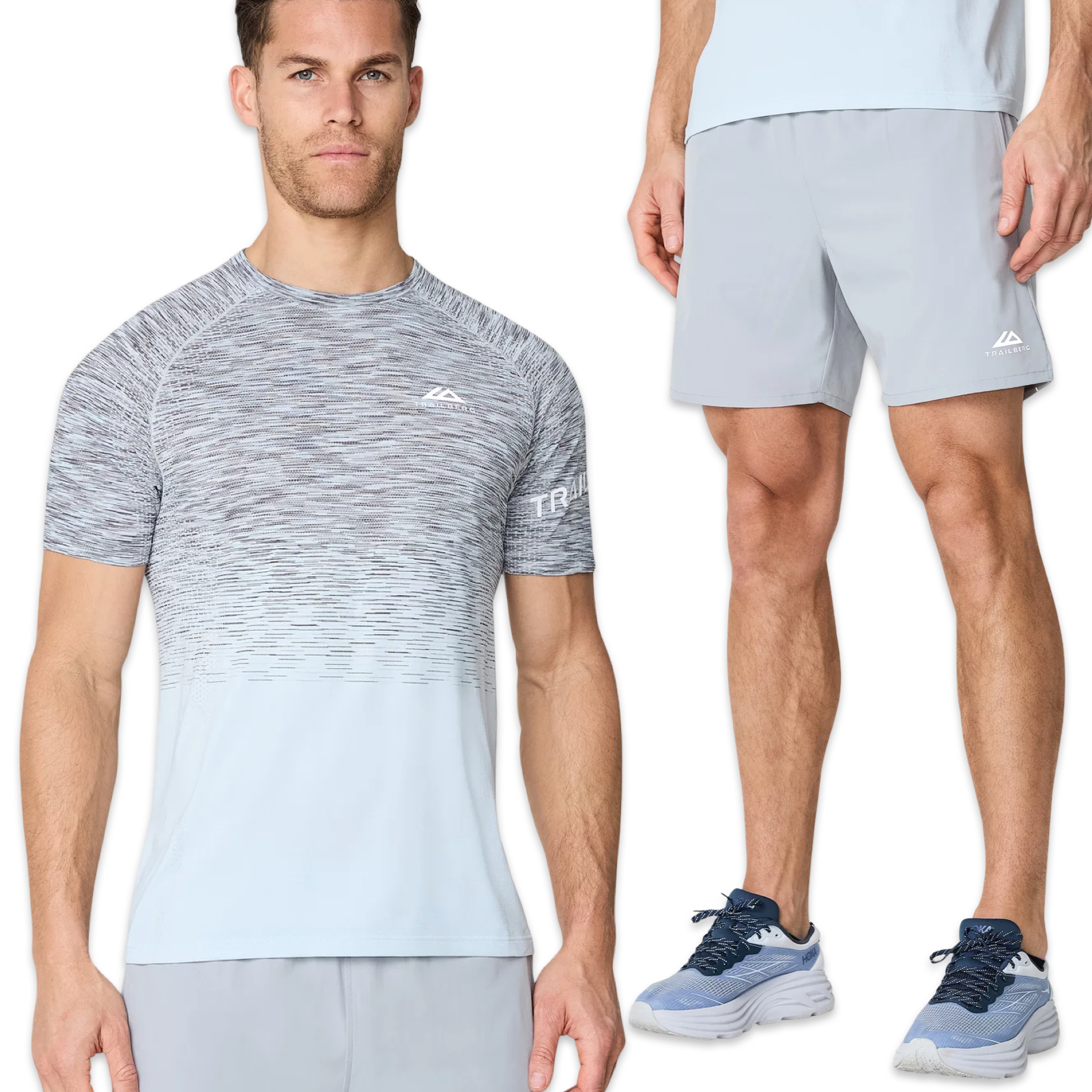 Trailberg Arc Seamless T-Shirt & Shorts Set 'Ice Blue’
