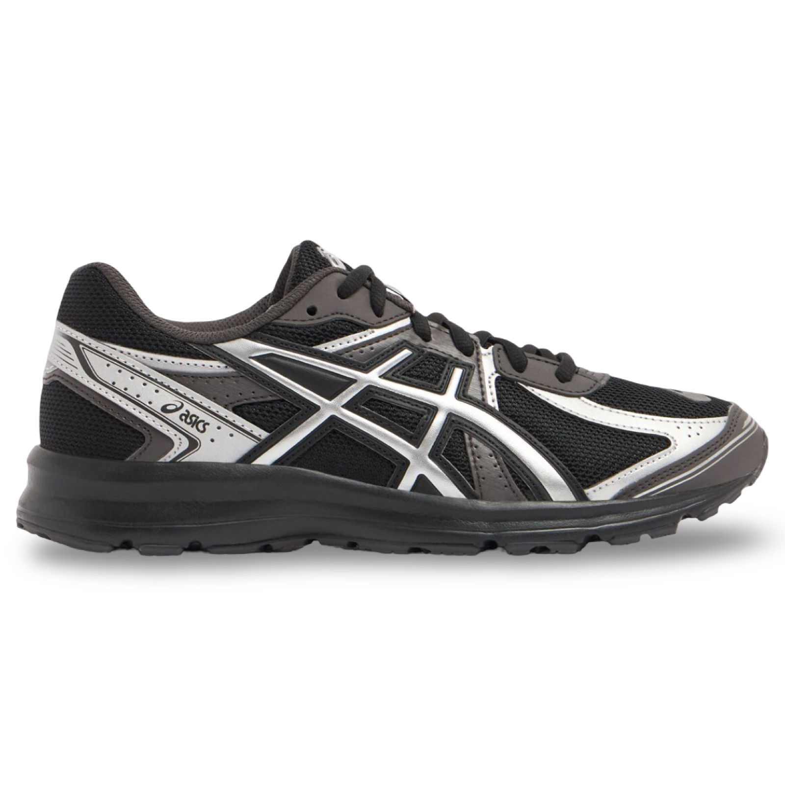 Asics Trainers 'Black Silver'
