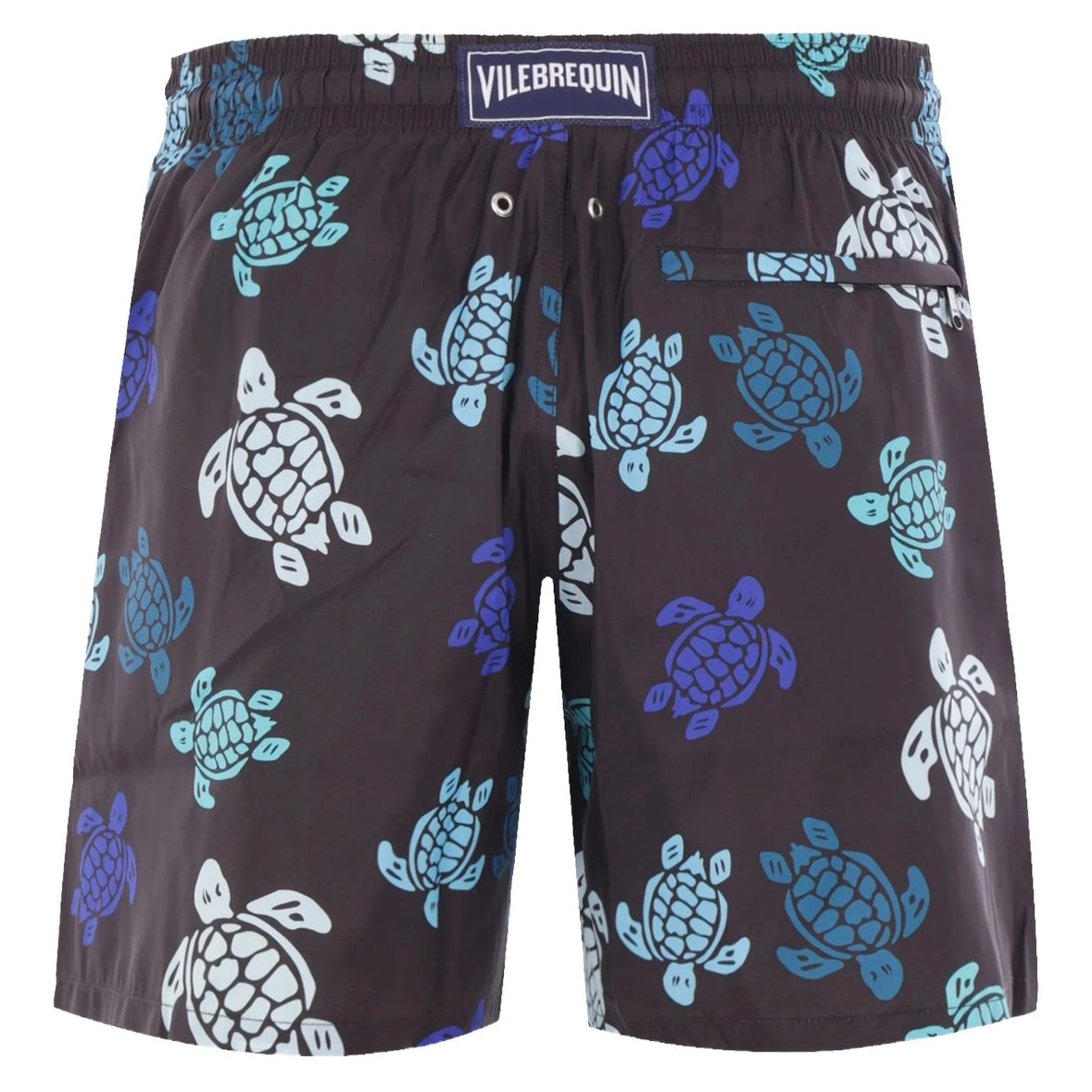 Vilebrequin Turtle Print Swim Shorts 'Black Aqua'
