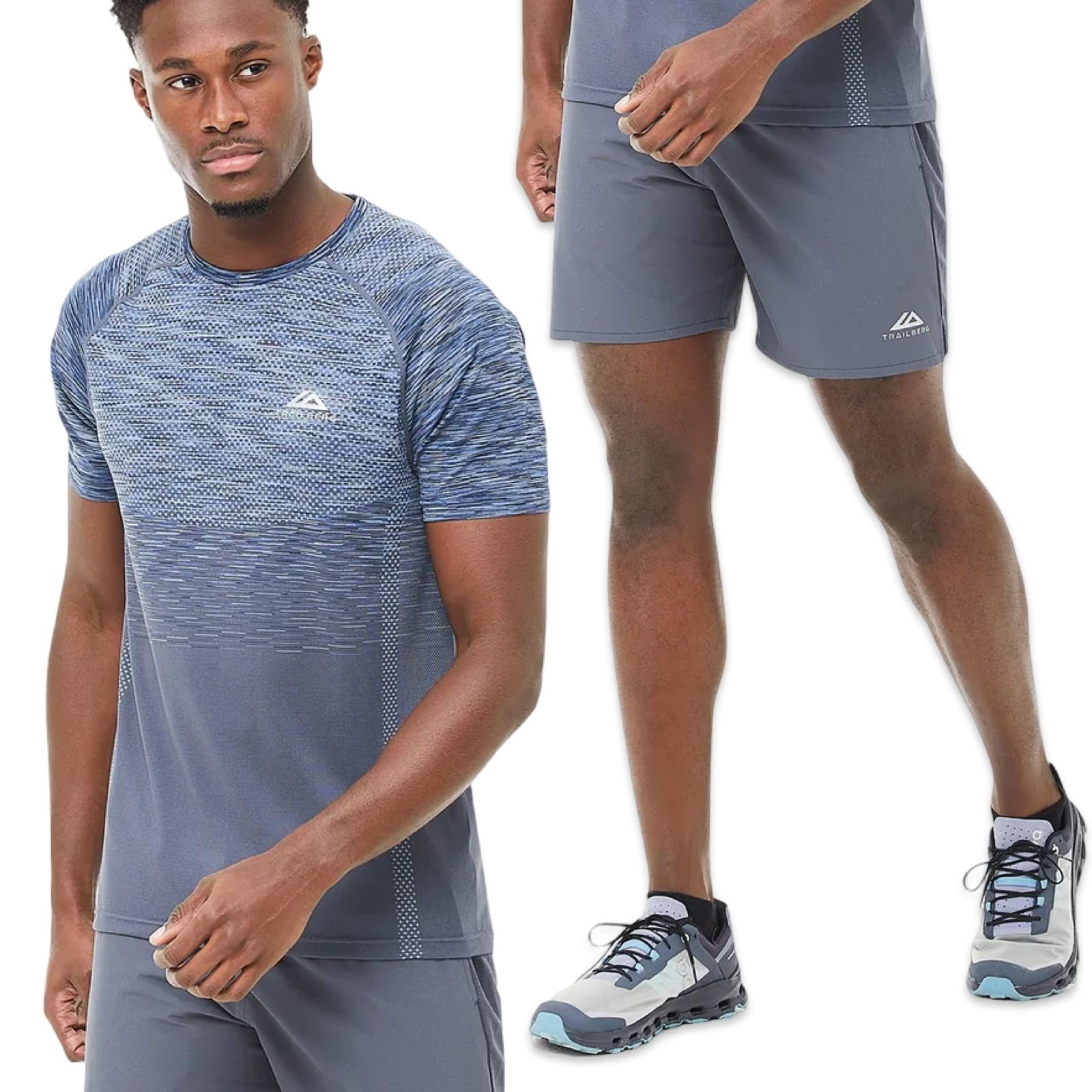 Trailberg Seamless T-Shirt & Shorts Set 'Navy'