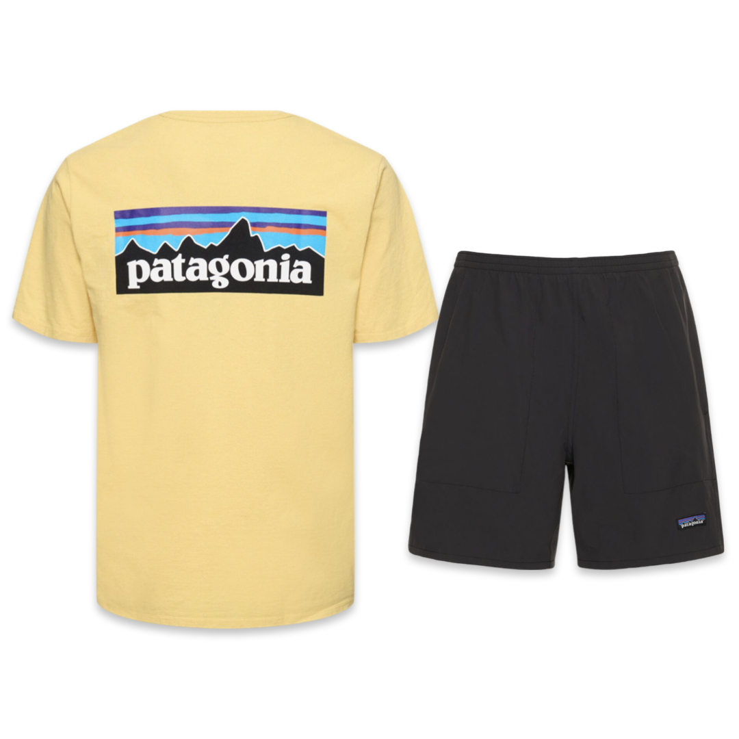 Patagonia Shorts & Tee Set ‘Yellow & Black’