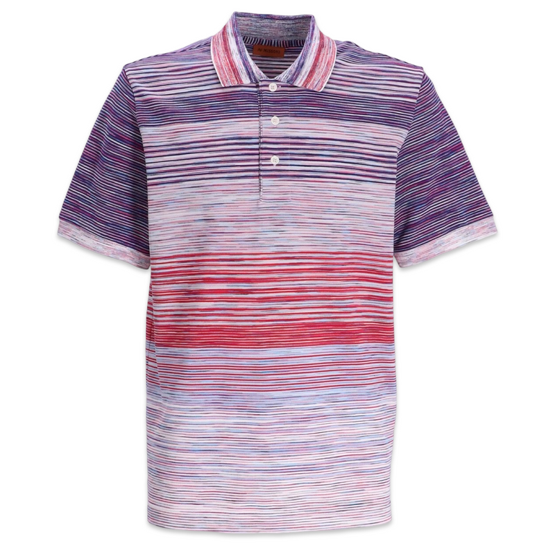 Missoni Space Dye Polo T-Shirt ‘Burgandy’