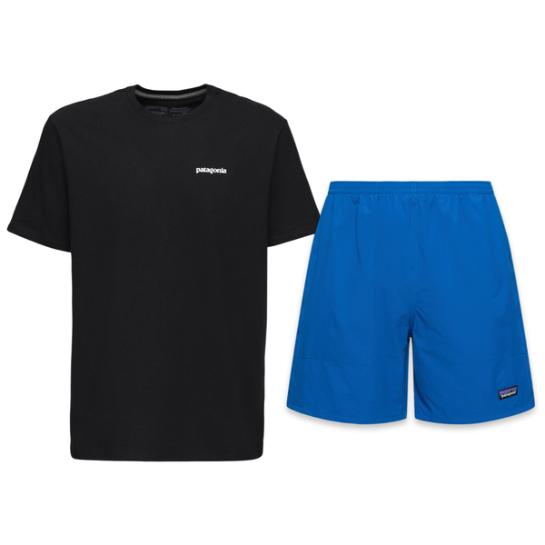 Patagonia Shorts & Tee Set ‘Black & Blue’