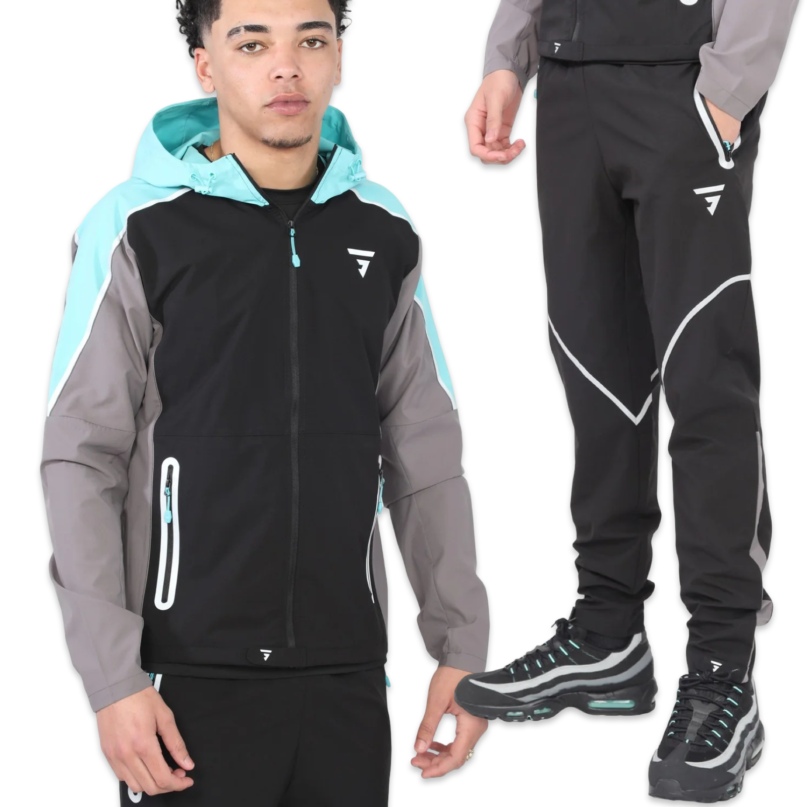 Griid Reflect Tracksuit 'Black Aqua’