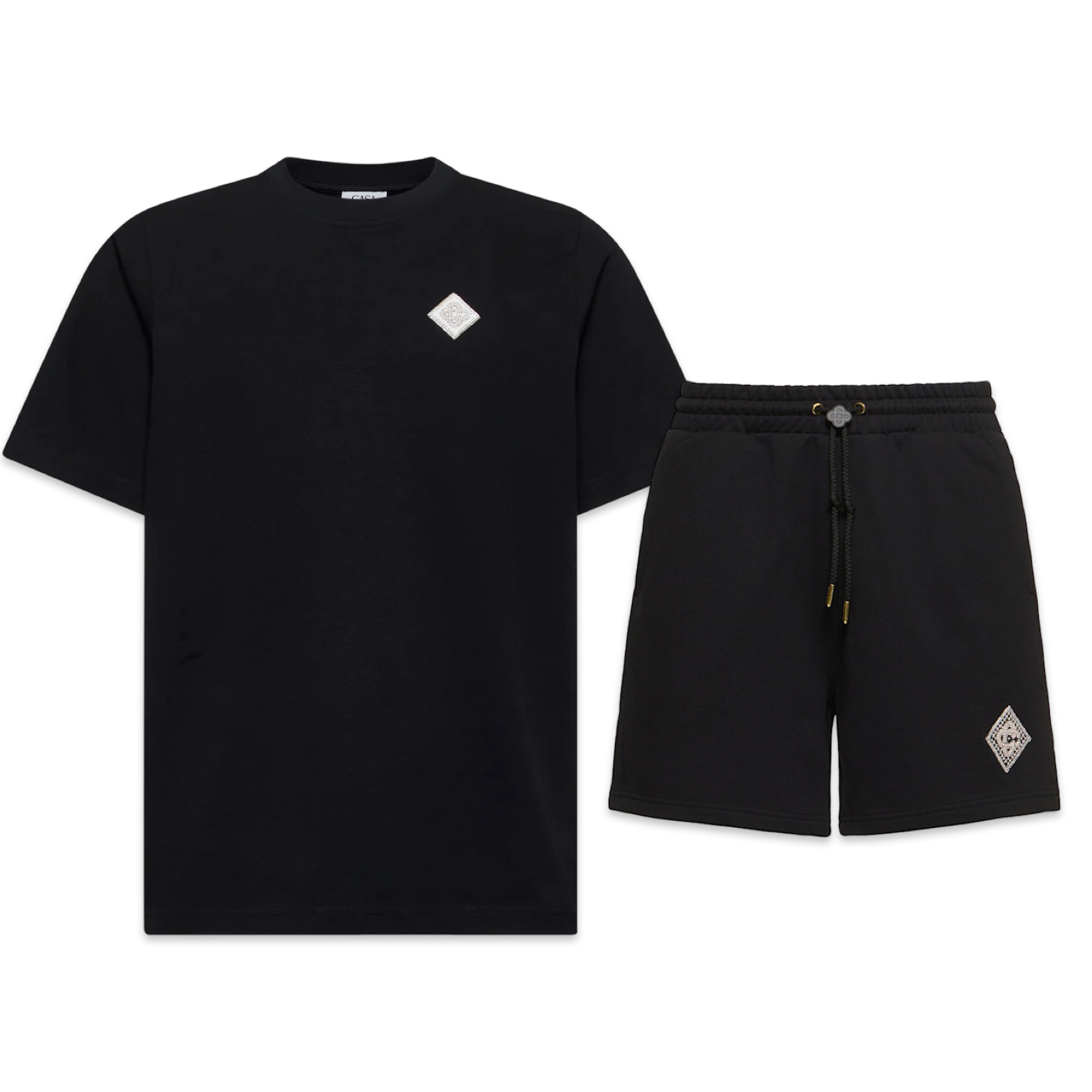 Casablanca Pearl Diamond Shorts & Tee Set 'Black'