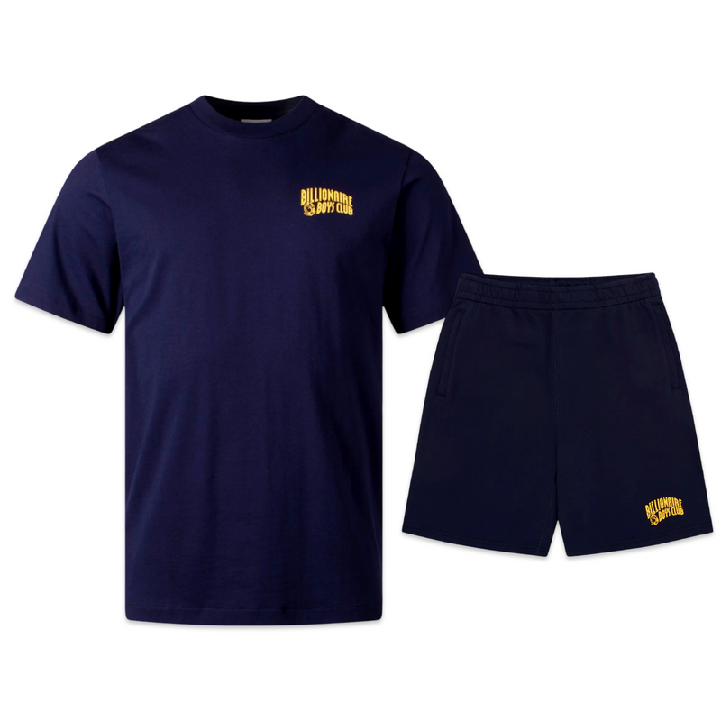 Billionaire Boys Club Logo Shorts & Tee Set 'Navy & Yellow'