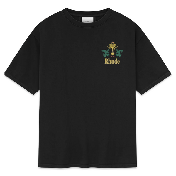 Tシャツ・カットソー RHUDE Men T-shirt Black RHSS24TT06012610 0610 Rhude Logo T-Shirt 'Black'