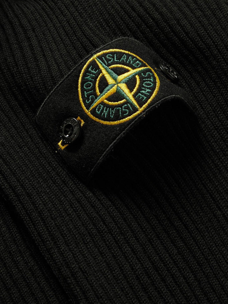 Stone Island Full Zip Cardigan 'Black Charcoal'