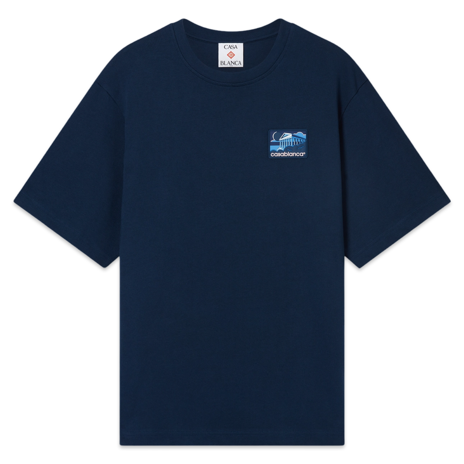 Casablanca Temple Oversized T-shirt 'Navy’