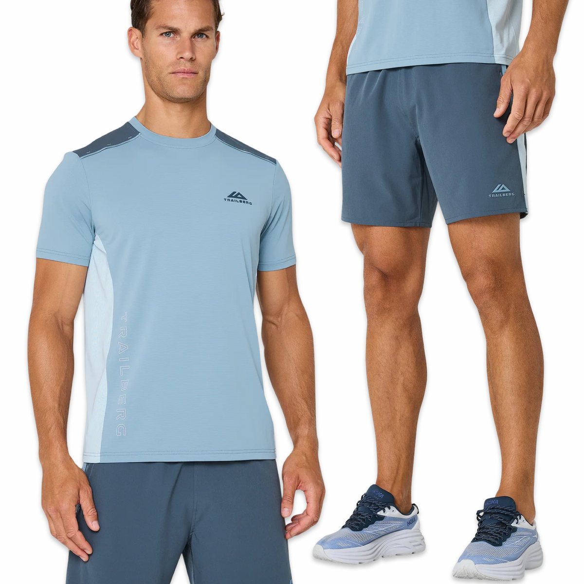 Trailberg Triathlon T-Shirt & Shorts Set 'Frost Blue'