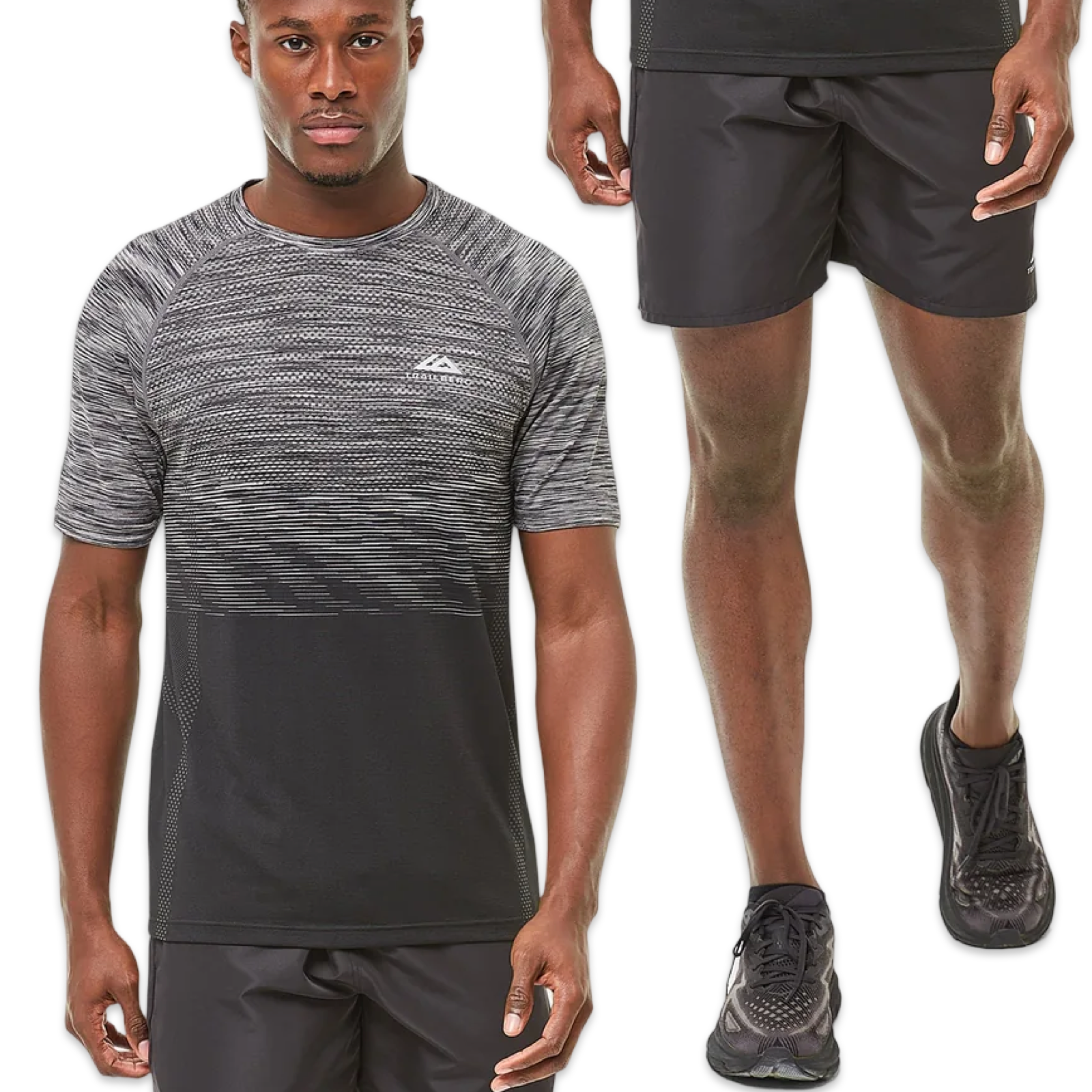 Trailberg Seamless T-Shirt & Shorts Set 'Black'