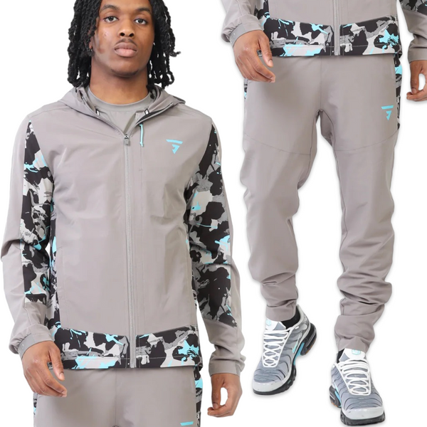 Griid Camo Tracksuit 'Grey/Aqua'