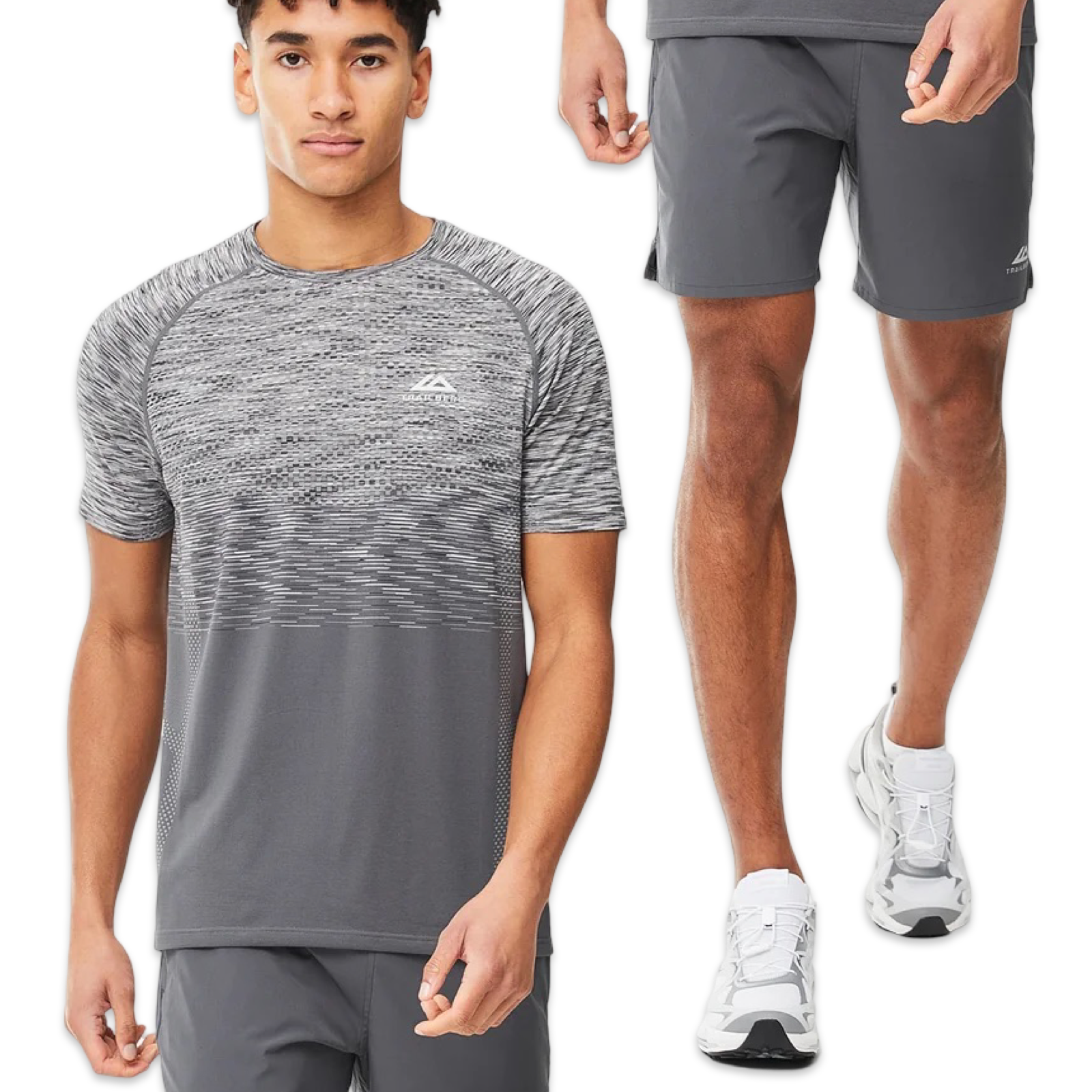 Trailberg Seamless T-Shirt & Shorts Set ‘Grey’