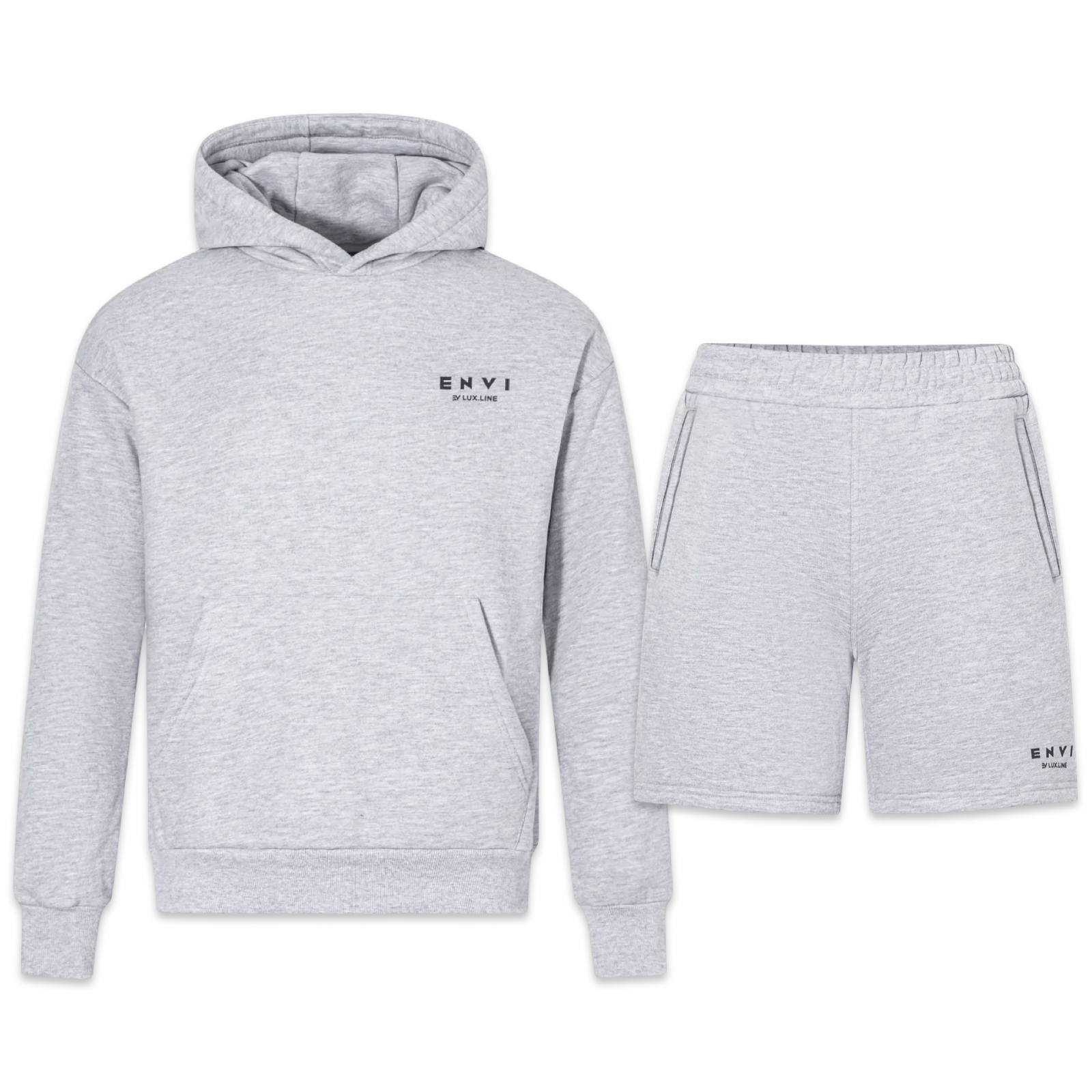 Envi-1 Luxe Line Hoodie & Shorts Set 'Grey’